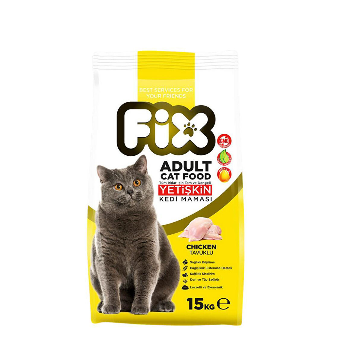 Fix 15 kg Tavuklu Yetişkin Kedi Maması