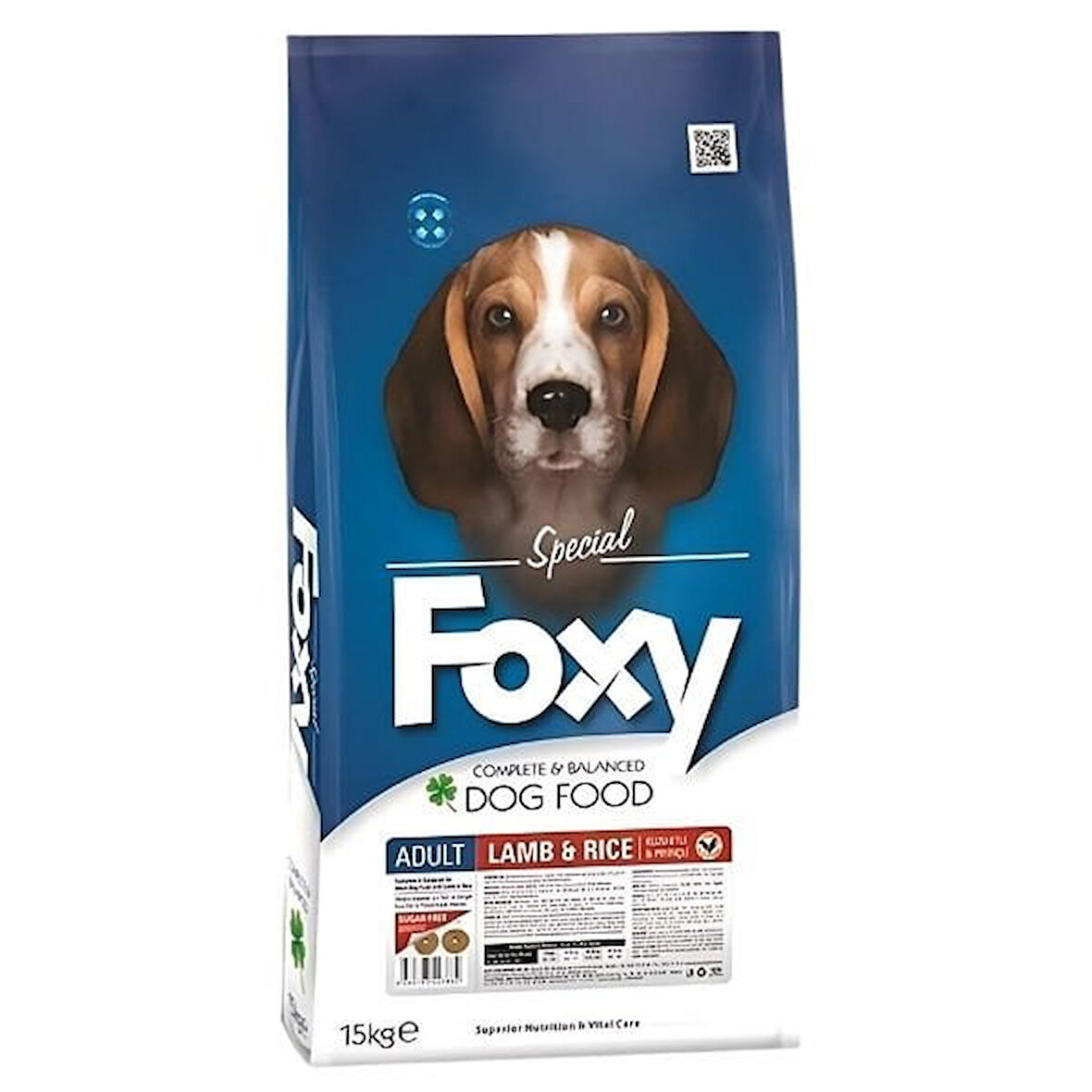 Foxy Kuzulu ve Pirinçli Yetişkin Köpek Maması 15 Kg