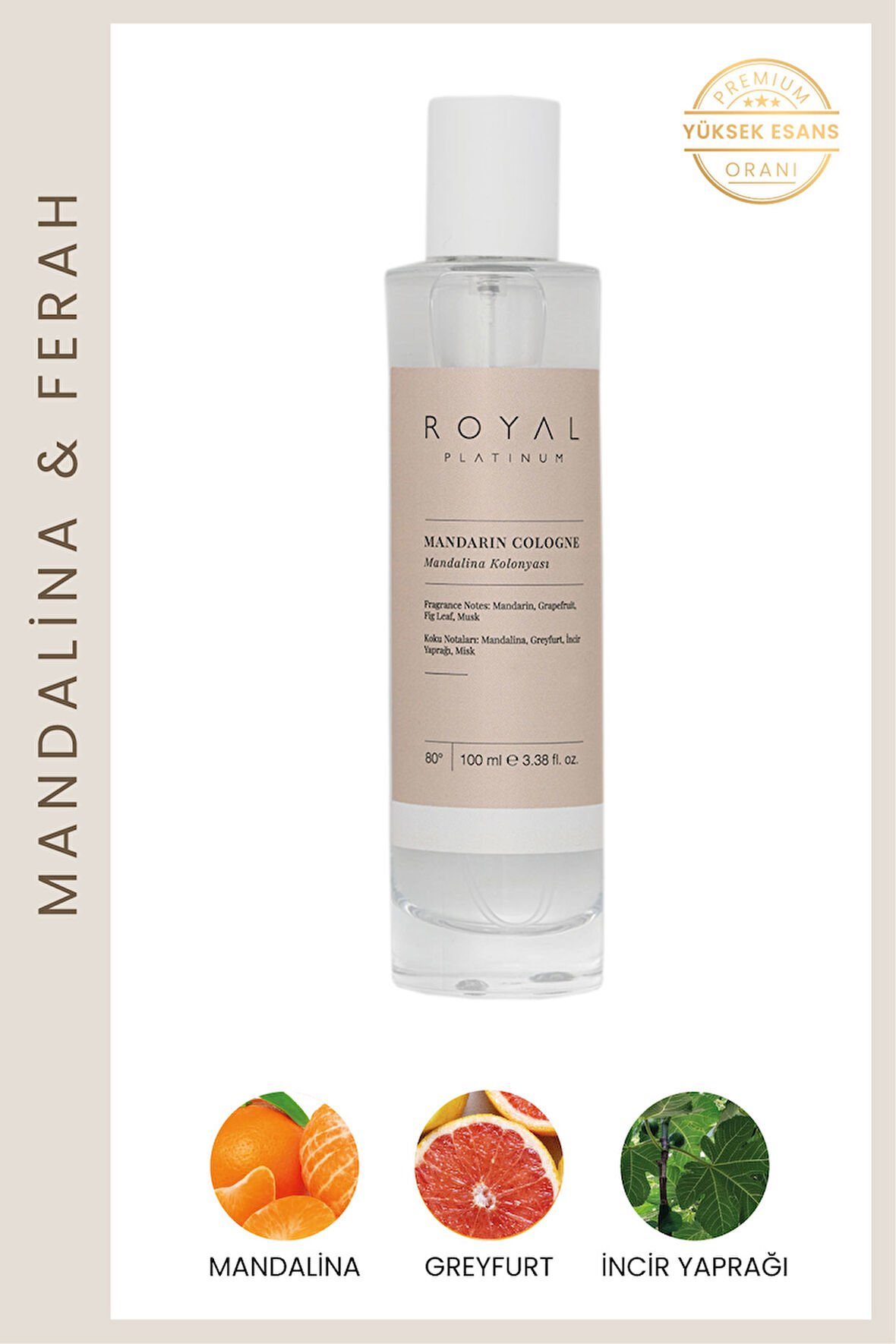MANDALİNA 100 ML KOLONYA