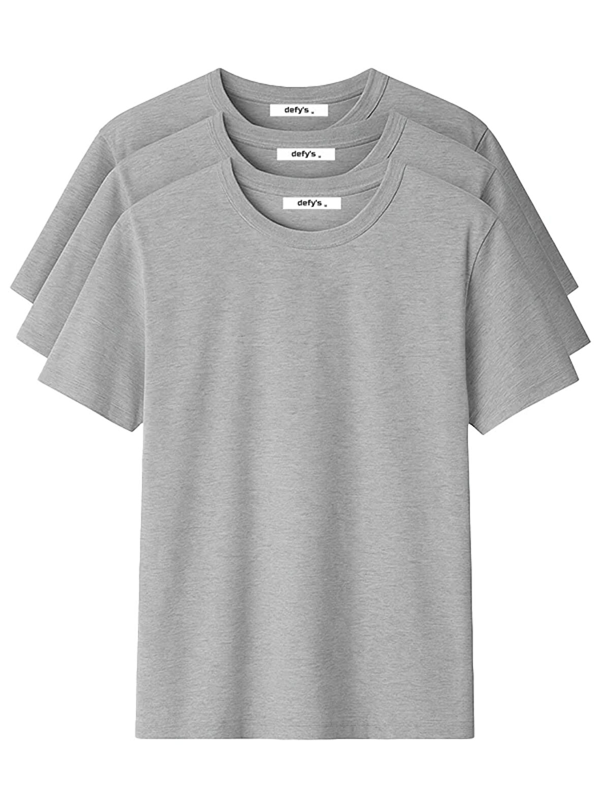 Erkek 3’lü Basic Regular Fit Bisiklet Yaka Tişört Seti