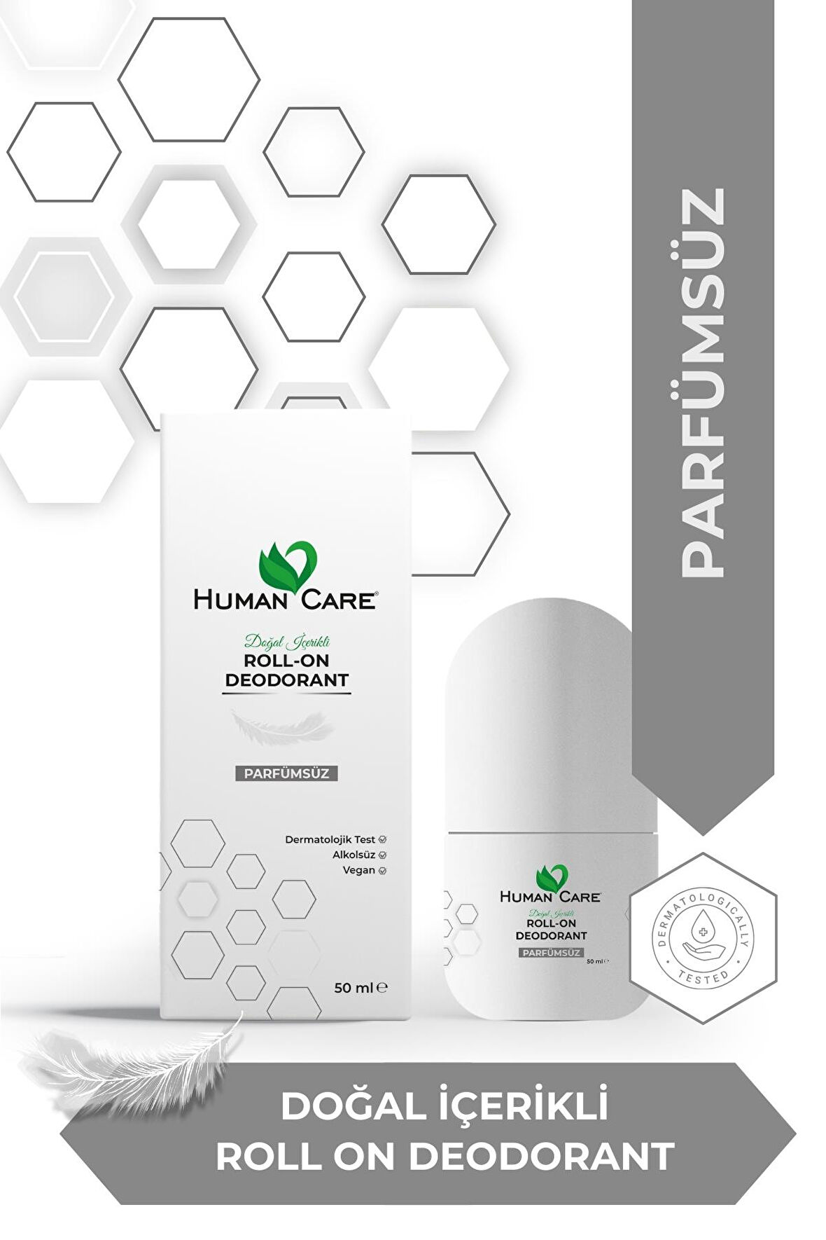 Human Care Doğal Roll On Deodorant Parfümsüz 50 Ml