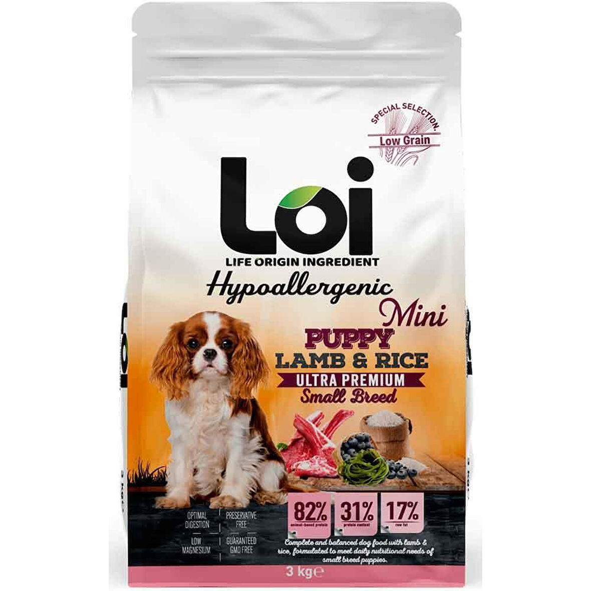 Loi Hipoalerjenik Küçük Irk Yavru Köpek Maması Kuzu Etli 3 Kg