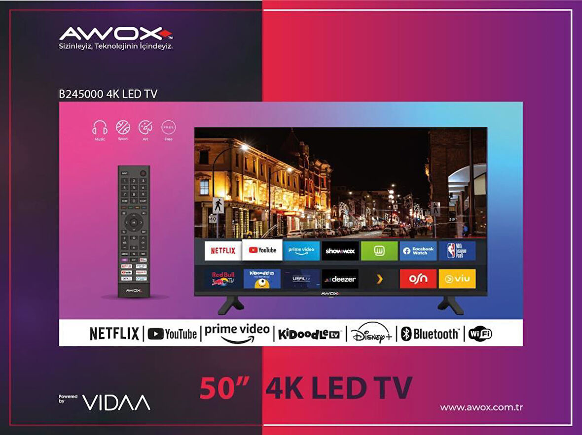 AWOX B245000 50" 4K LED TV