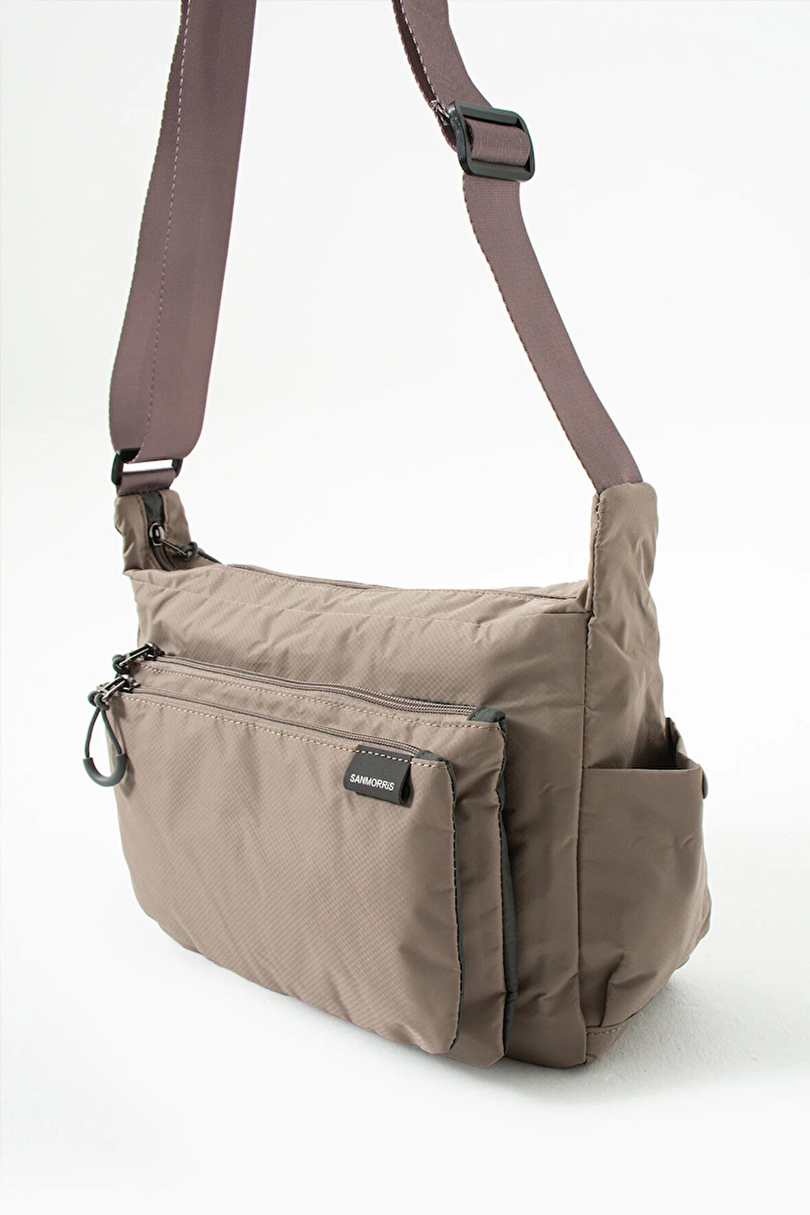 Kadın 3 Gözlü Paraşüt Kumaş  Ayarlanabilir Çapraz Askılı Çanta