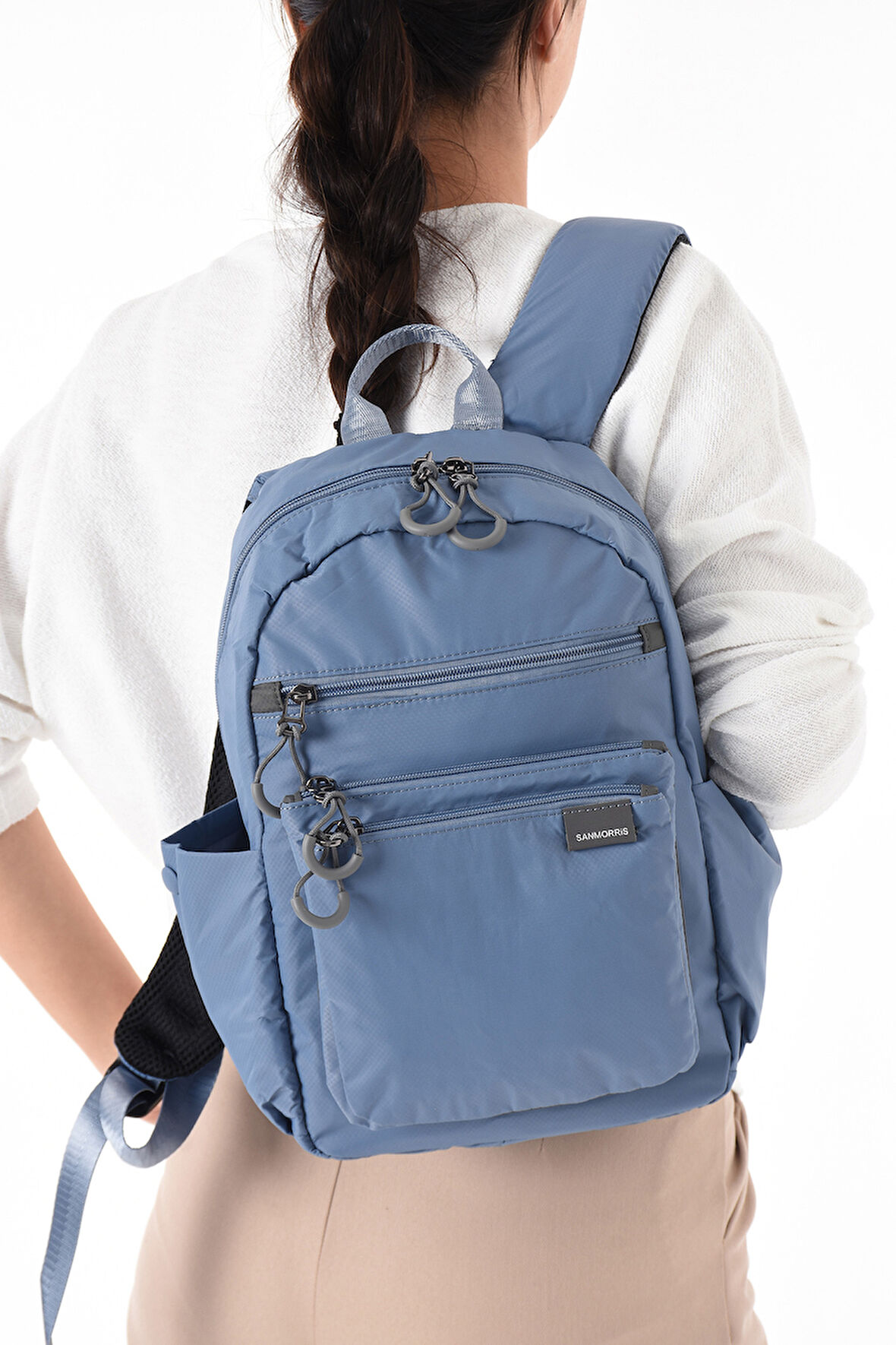 Unisex Suya Dayanıklı Paraşüt Kumaş 4 Bölmeli Laptop Bölmeli Seyahat Ve Okul Çantası