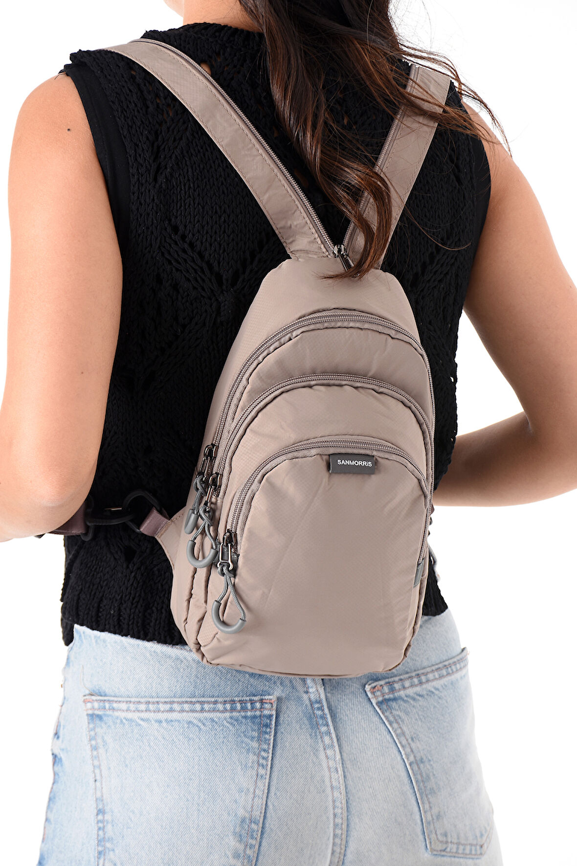 Unisex Paraşüt Kumaş Suya Dayanıklı 3 Bölmeli Çapraz Ve Sırtlık Askılı Body Bag