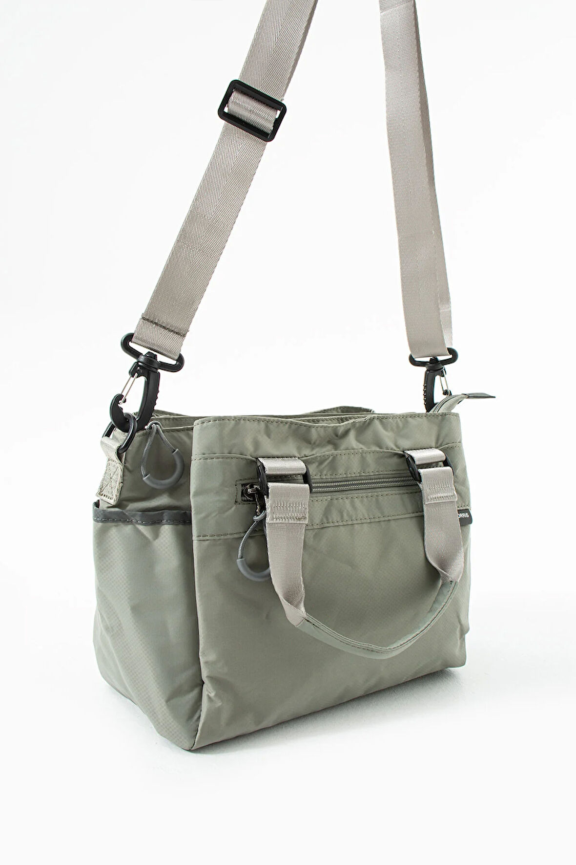 Kadın 4 Gözlü Desenli Paraşüt Kumaş Ayarlanabilir Çapraz Askılı El Ve Omuz Çantası