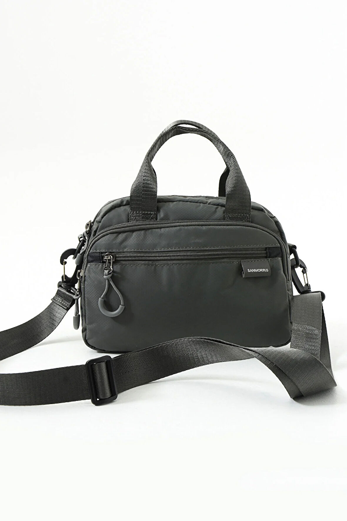 Kadın Suya Dayanıklı Paraşüt Kumaş 4 Gözlü Çapraz Askılı Oval El Ve Omuz Çantası