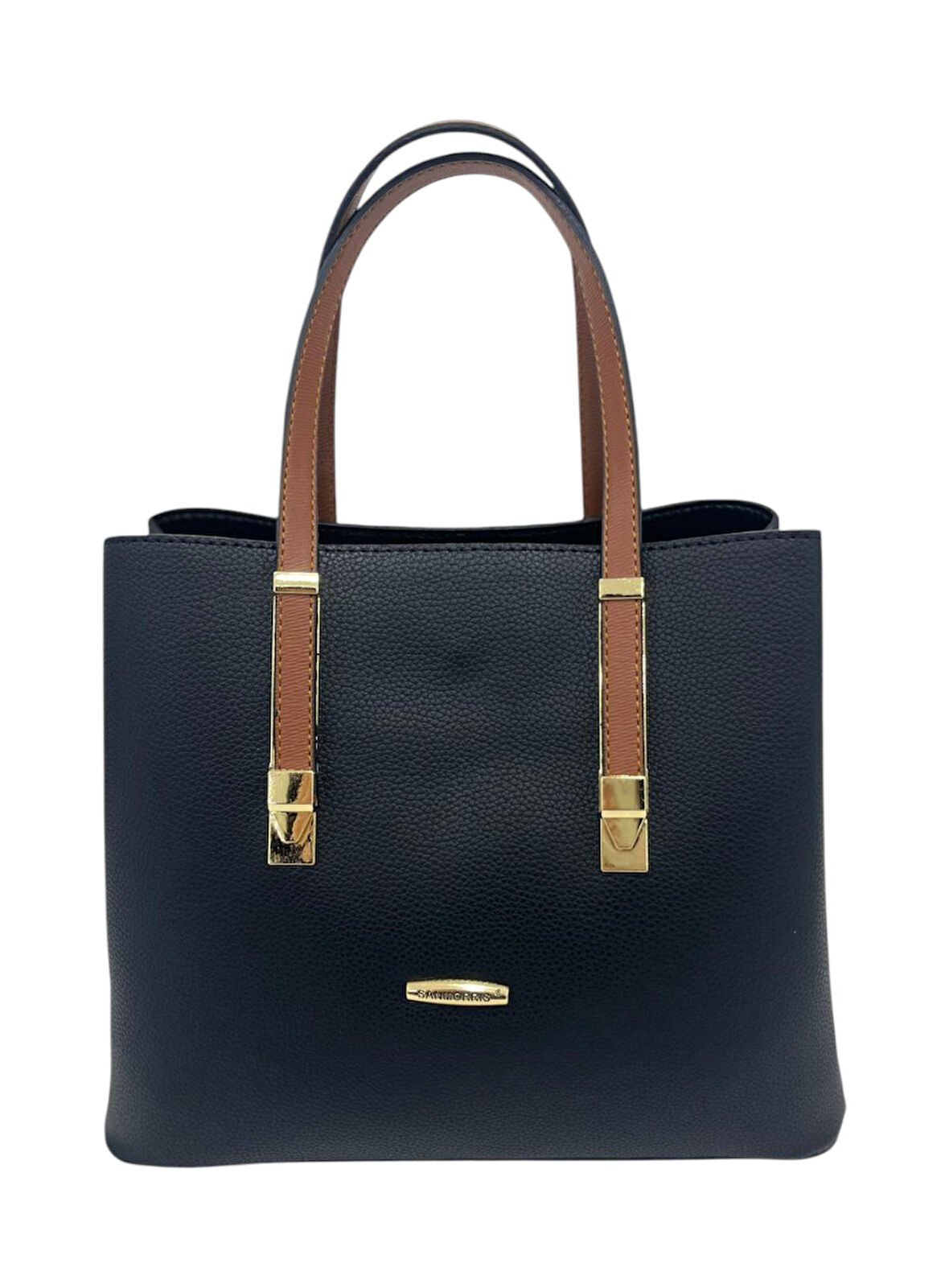 Kadın Uzun Askılı 4 Bölmeli Gold Aksesuarlı Sade Şık El Ve Omuz Çantası