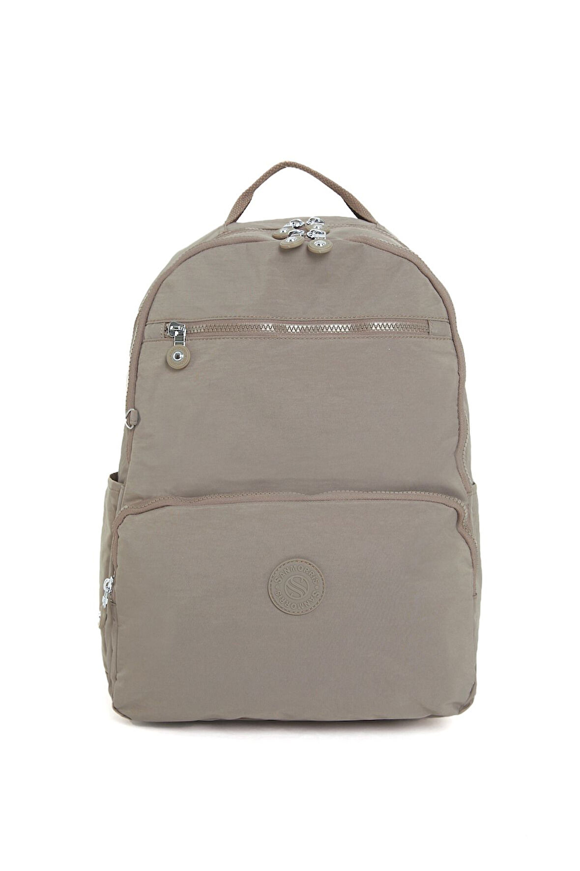 Unisex Suya Dayanıklı Orta Boy Krinkıl Kumaş Çok Gözlü Vizon Laptop Okul Ve Seyahat Sırt Çantası