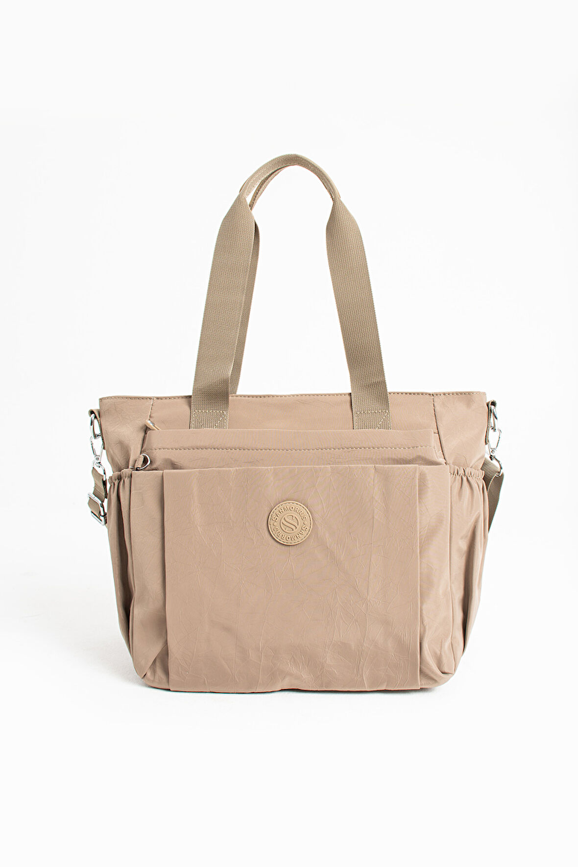 Kadın Büyük Boy 4 Bölmeli Suya Dayanıklı Paraşüt Kumaş Çapraz Ve Omuz Askılı Çanta