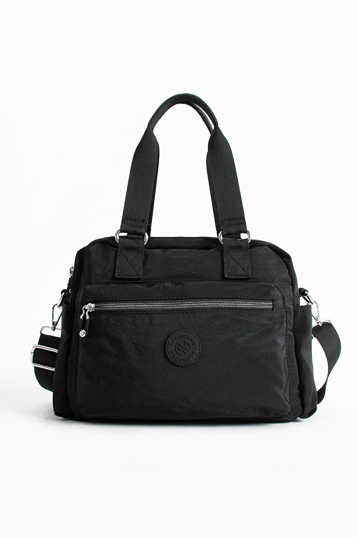 Kadın Paraşüt Kumaş 4 Bölmeli Çapraz Askılı El Ve Omuz Çantası