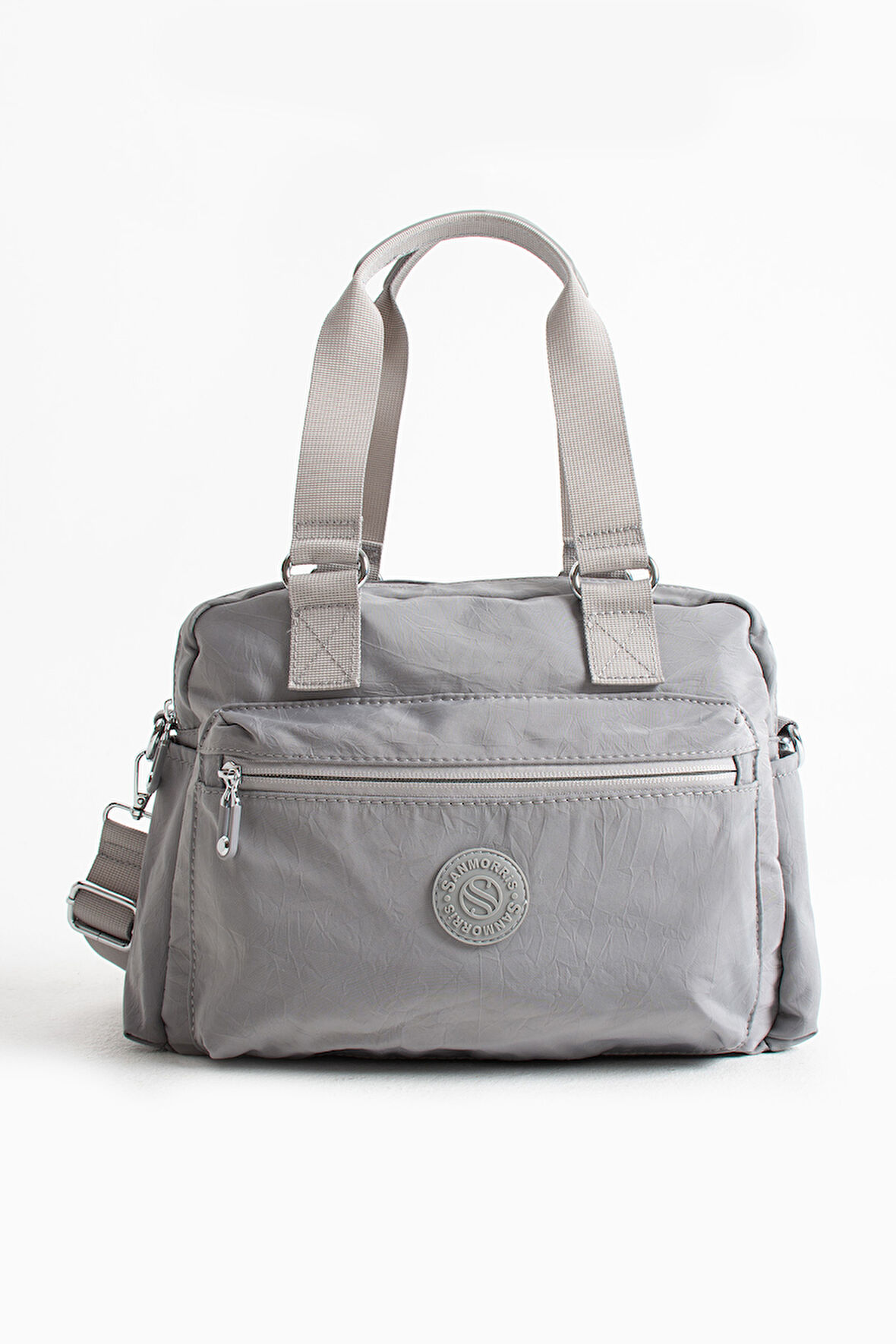 Kadın Paraşüt Kumaş 4 Bölmeli Çapraz Askılı El Ve Omuz Çantası