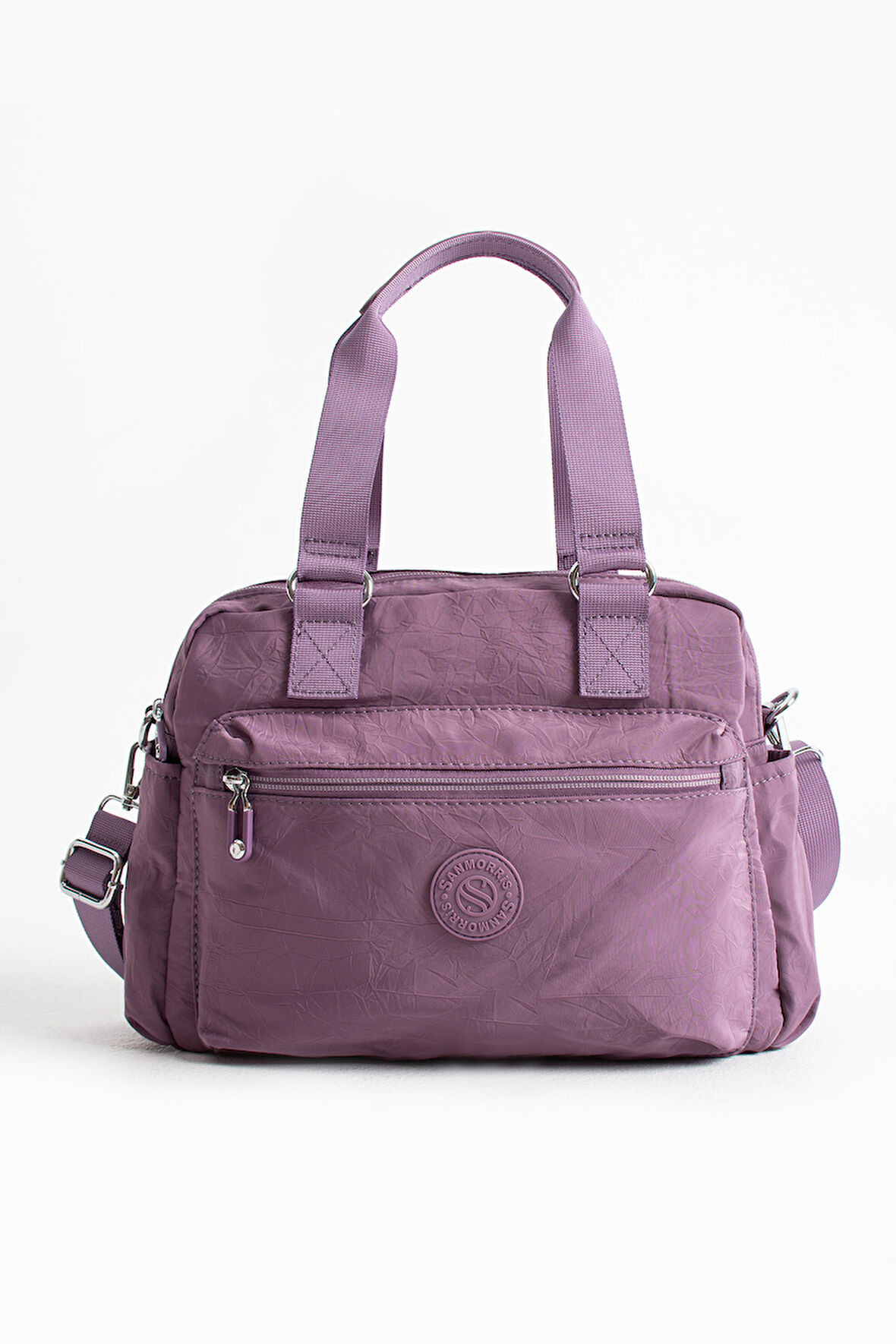 Kadın Paraşüt Kumaş 4 Bölmeli Çapraz Askılı El Ve Omuz Çantası