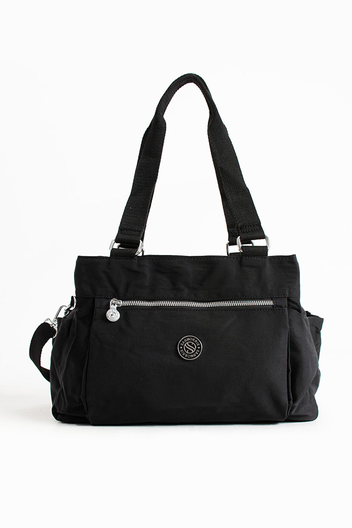 Kadın 5 Gözlü Suya Dayanıklı Saten Kumaş Ayarlanabilir Çapraz Askılı El Ve Omuz Çantası