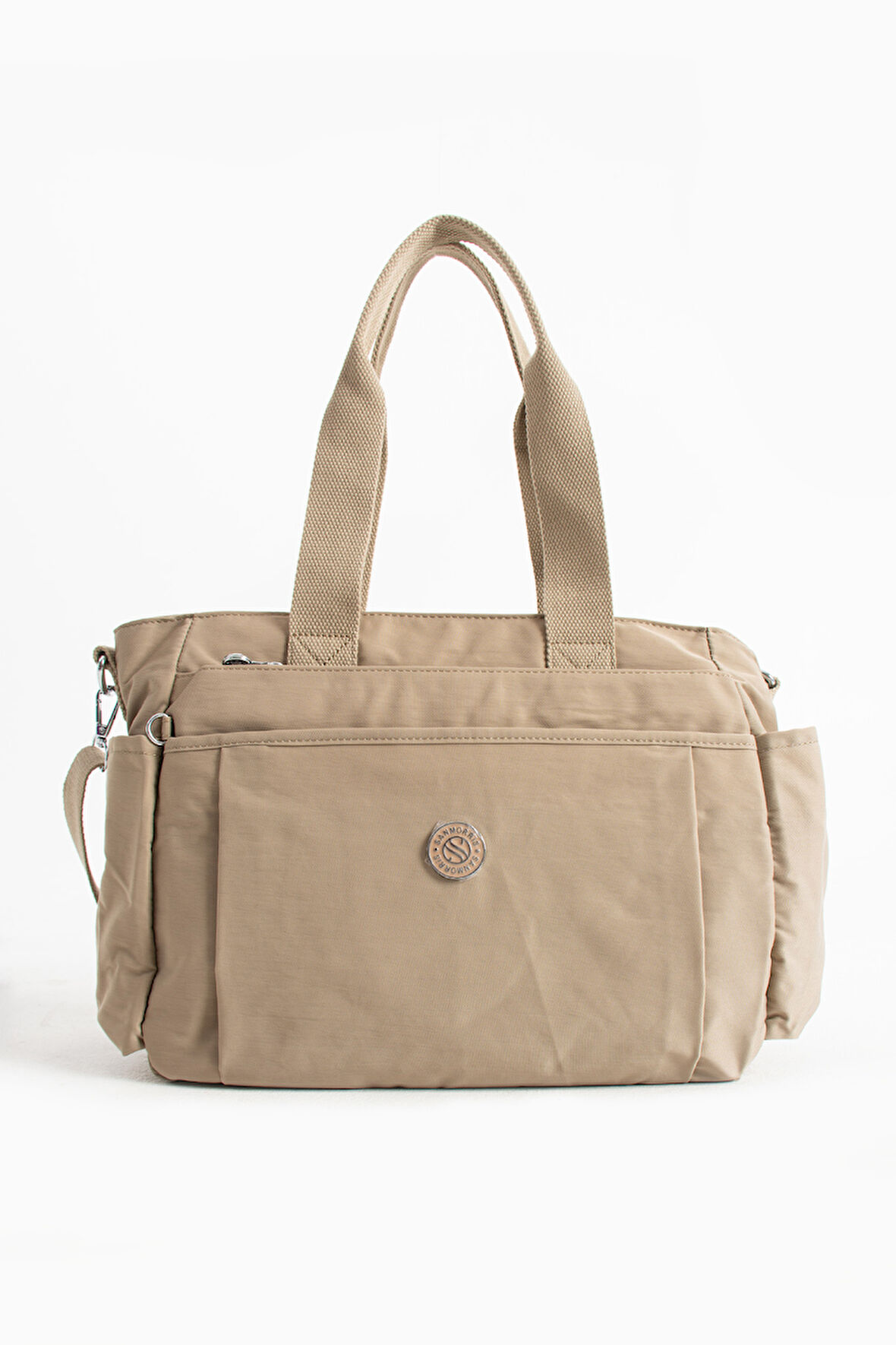 Kadın Büyük Boy 5 Bölmeli Suya Dayanıklı Saten Kumaş Çapraz Ve Omuz Askılı Çanta