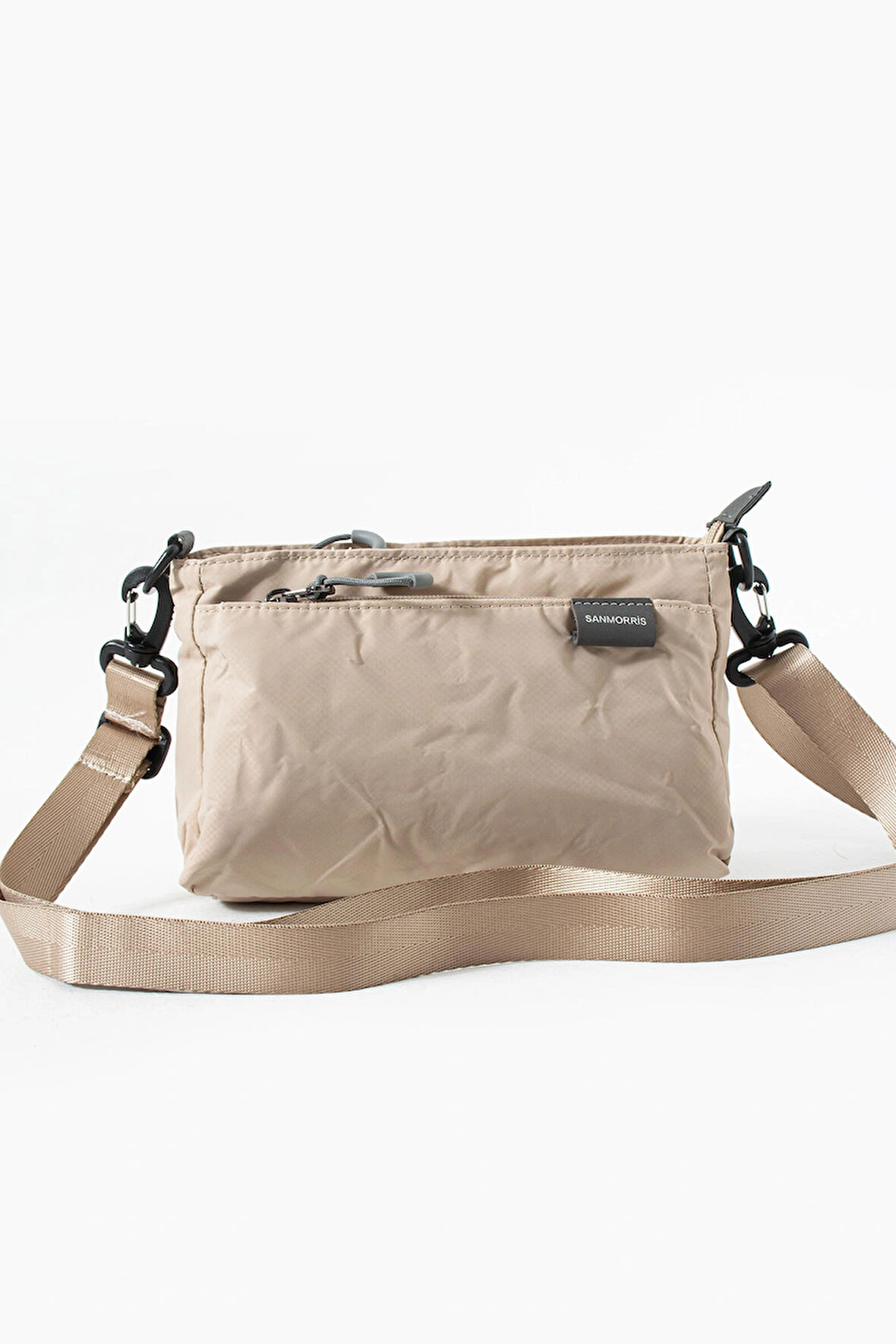 Kadın 3 Bölmeli Paraşüt Kumaş Ayarlanabilir Çapraz Askılı Çanta