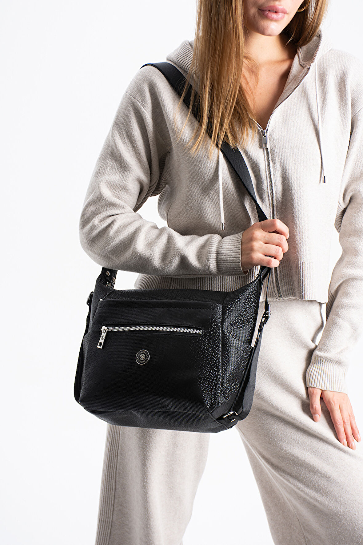 Kadın 4 Bölmeli Suni Yumuşak Deri Omuz Ve Sırt Çantası