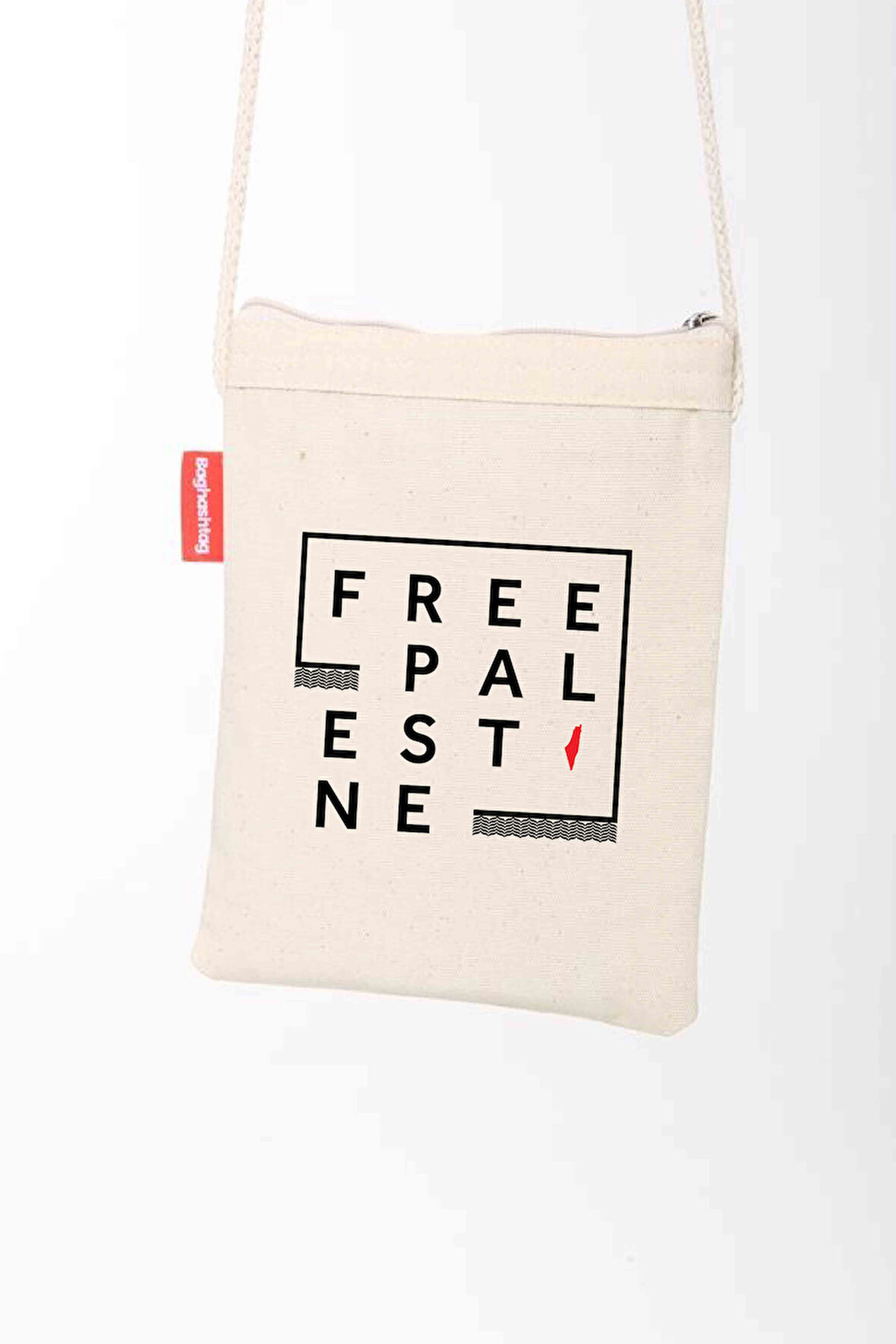 Geleneksel Filistin "free Palestıne" Dijital Baskılı Askılı Kanvas Bez Fermuarlı Çanta 18*25 Cm B330014