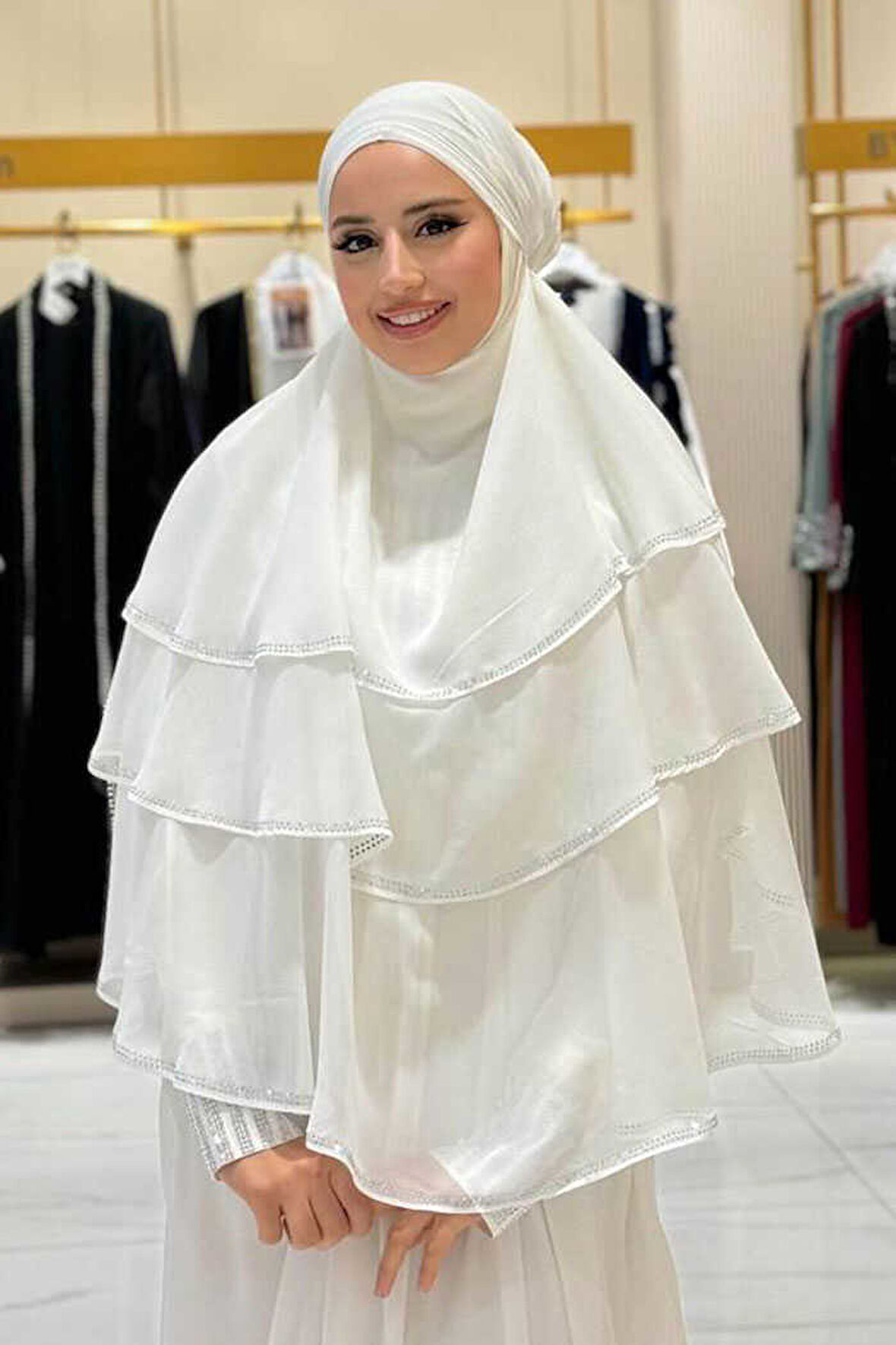 Taş Detaylı Sufle 6030 Ekru