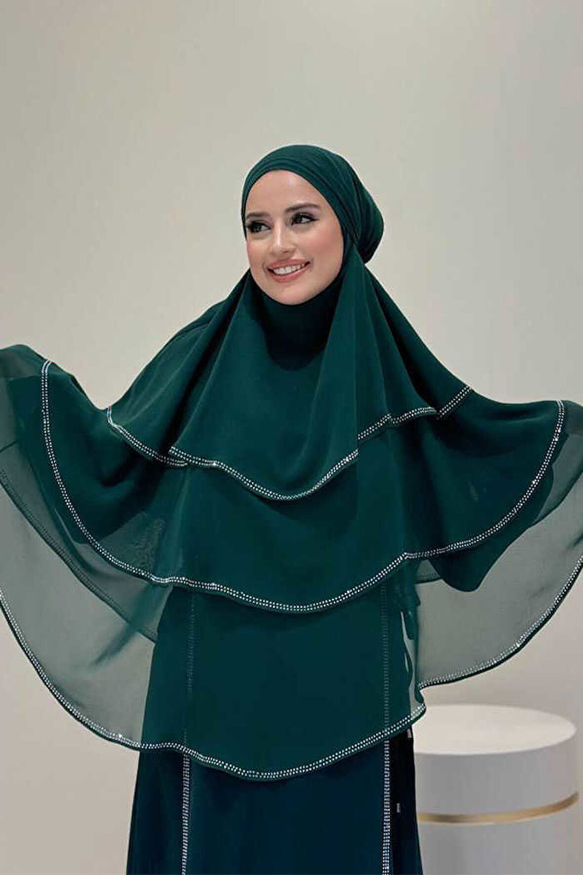 Taş Detaylı Sufle 6030 Zümrüt