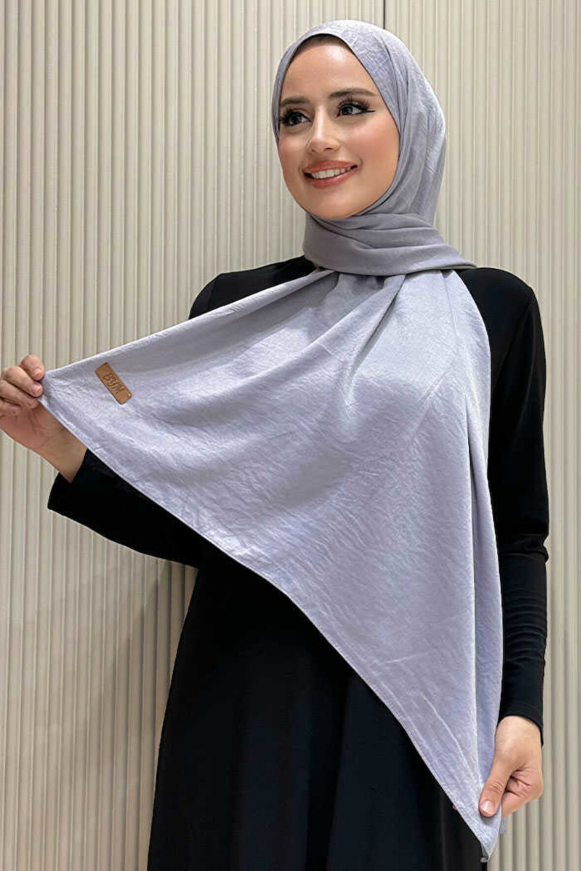 2070 Pamuk Bambu Şal Füme