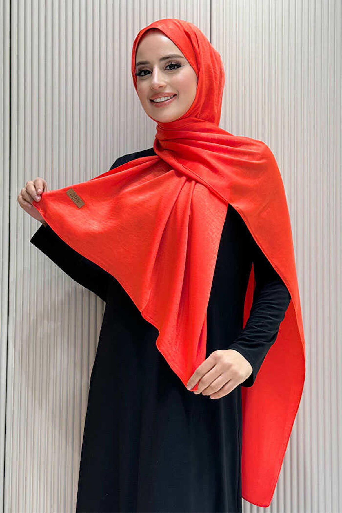 2070 Pamuk Bambu Şal Mercan