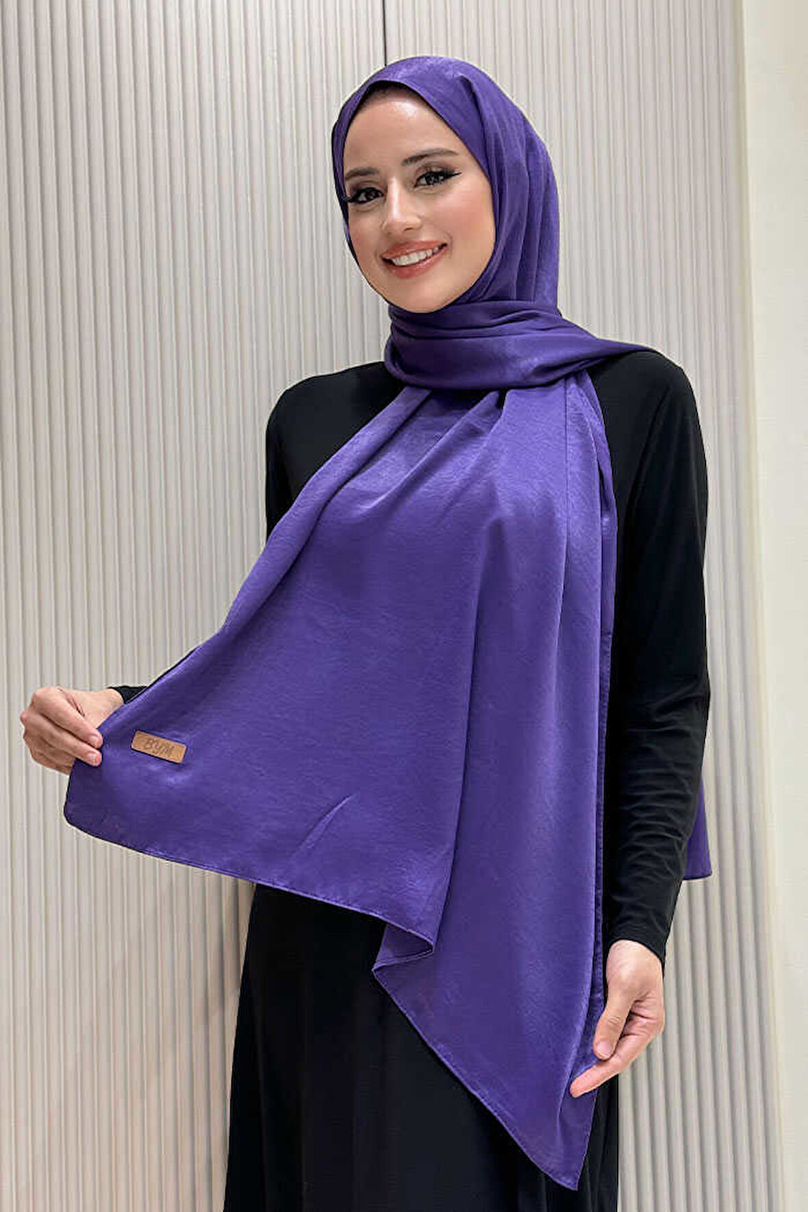 2070 Pamuk Bambu Şal Mor