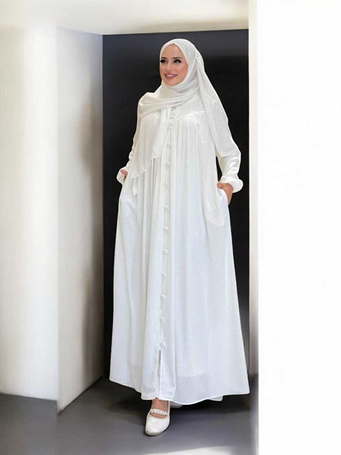 Robalı Britli Ferace 6022 Ekru