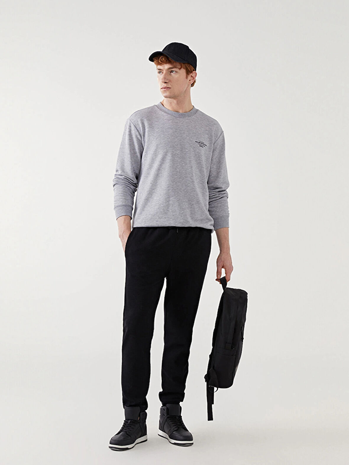 XSIDE Siyah Standart Kalıp Erkek Jogger Eşofman Altı