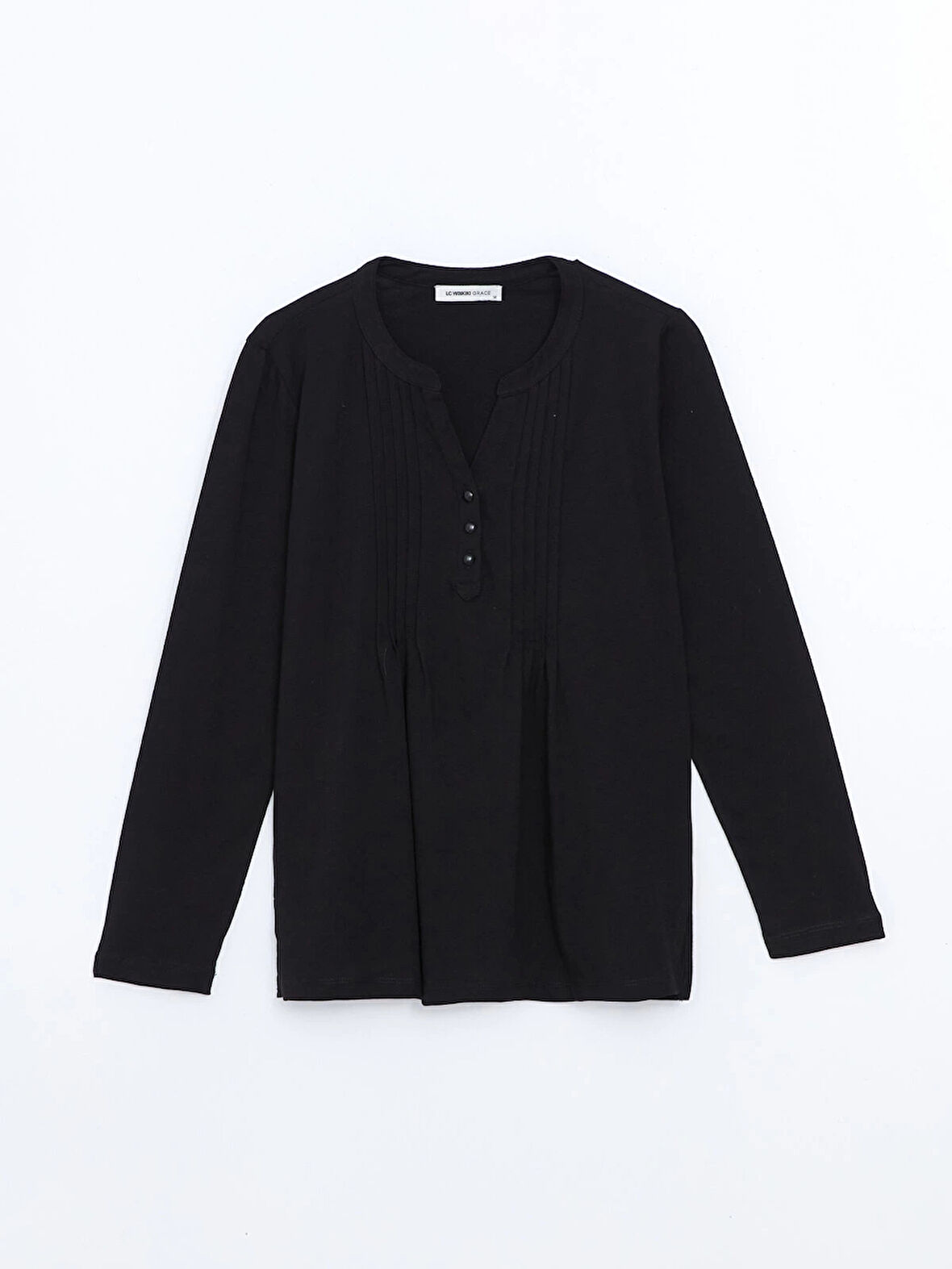 LCW Grace SİYAH Kaçık Yaka Kadın Bluz