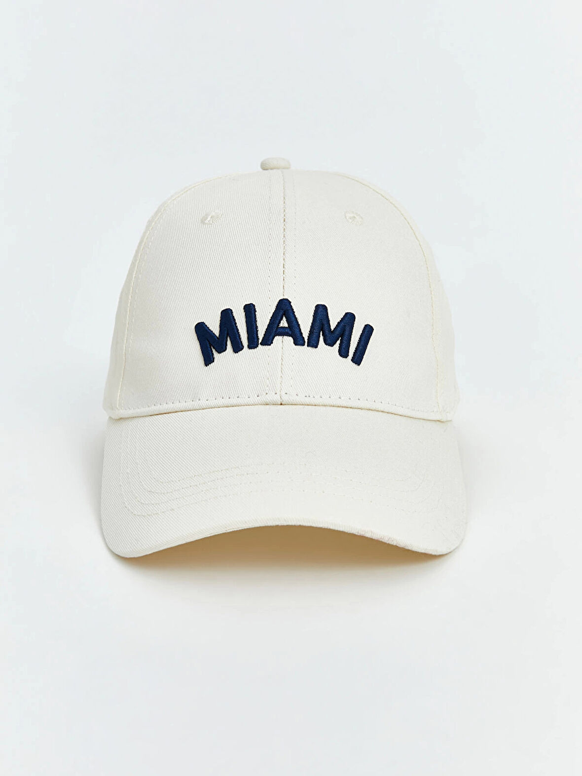 LCW ACCESSORIES Ekru Yazı Nakışlı Kadın Kep Şapka