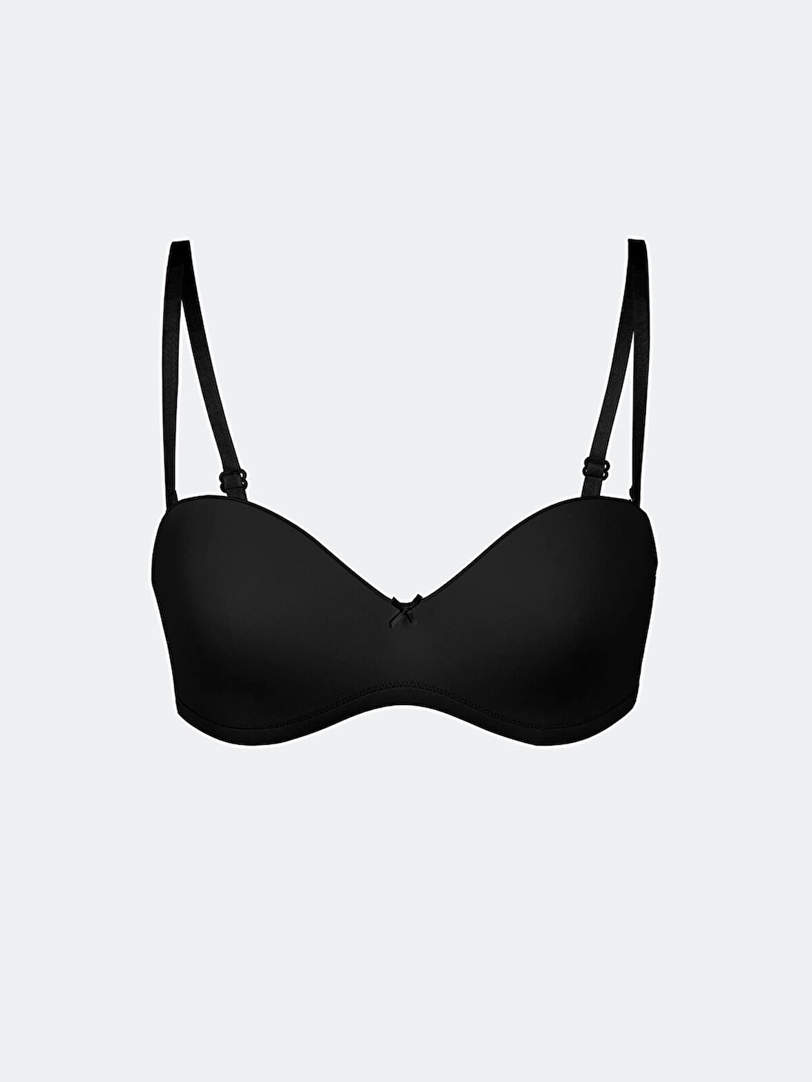LCW DREAM Siyah Balenli Dolgusuz Düz Straplez Sütyen