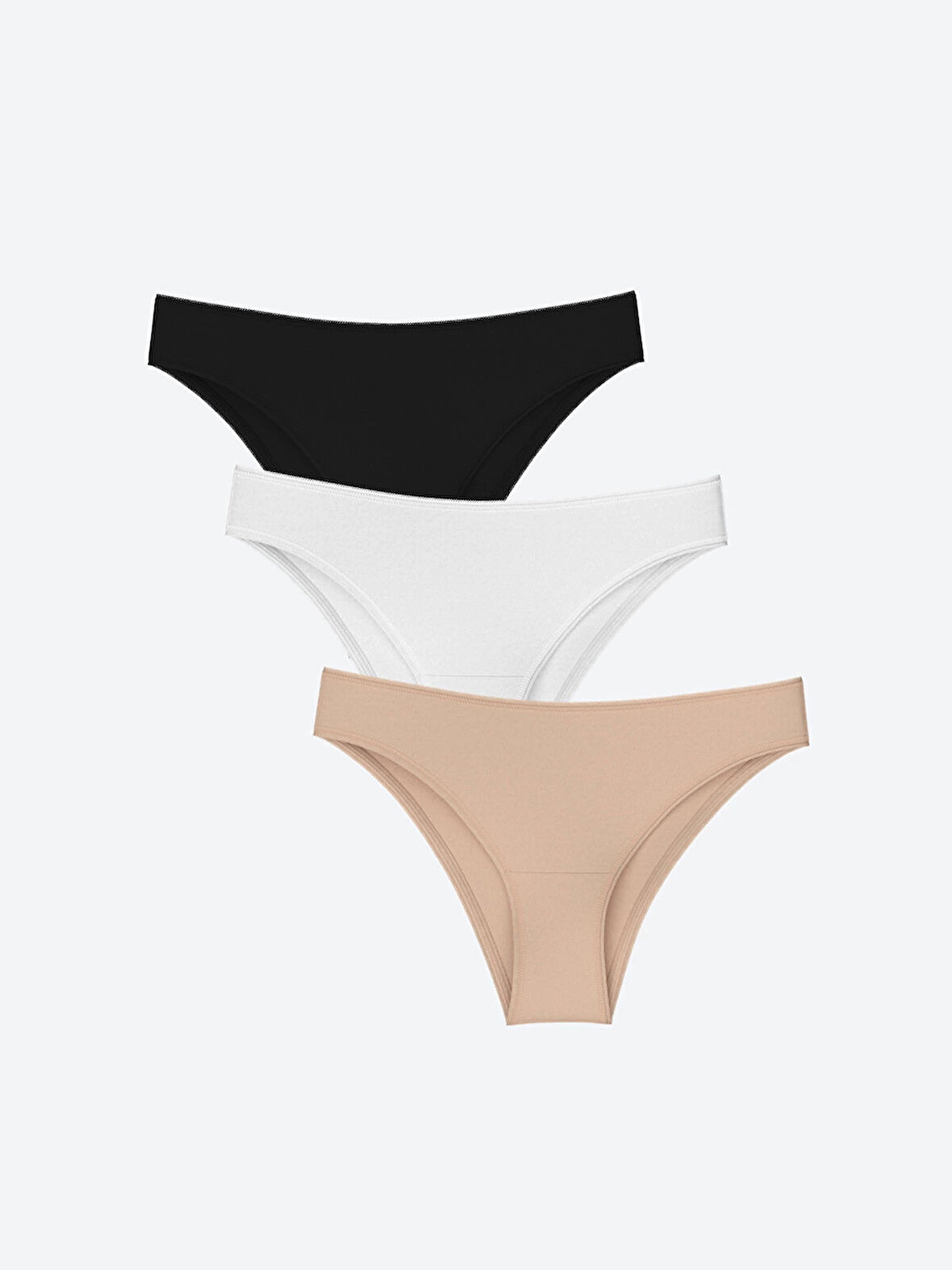 LCW DREAM Beyaz Düz Brazilian Külot 3'lü