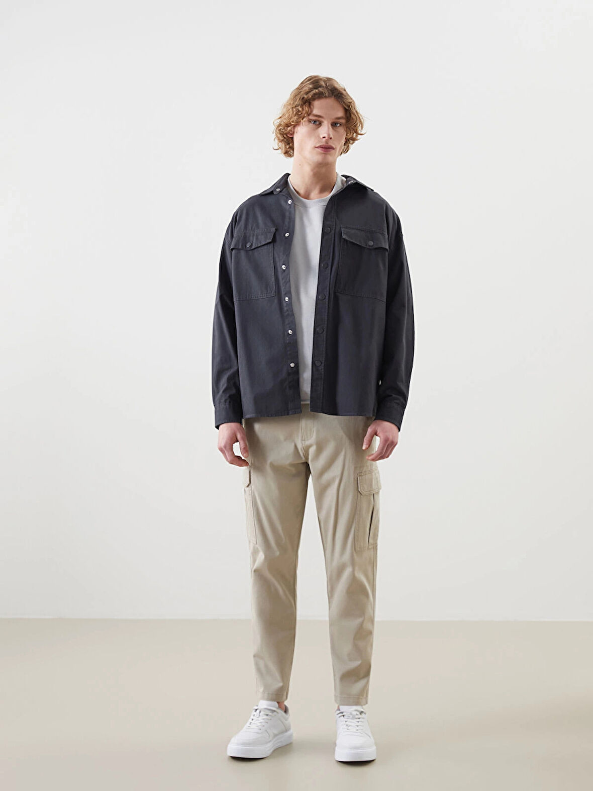 XSIDE Bej Standart Kalıp Gabardin Erkek Pantolon