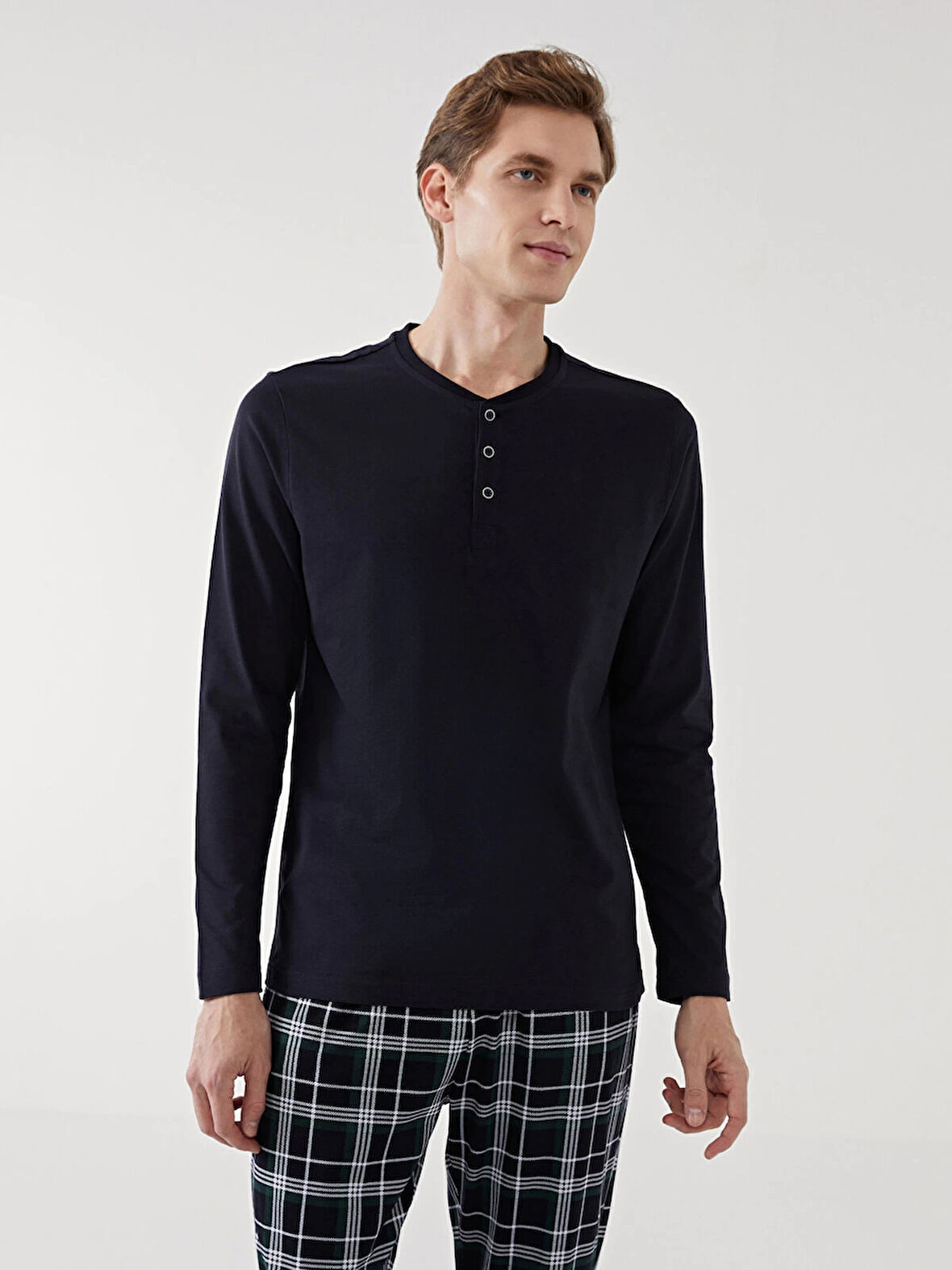 LC WAIKIKI LACİVERT Standart Kalıp Erkek Pijama Takımı