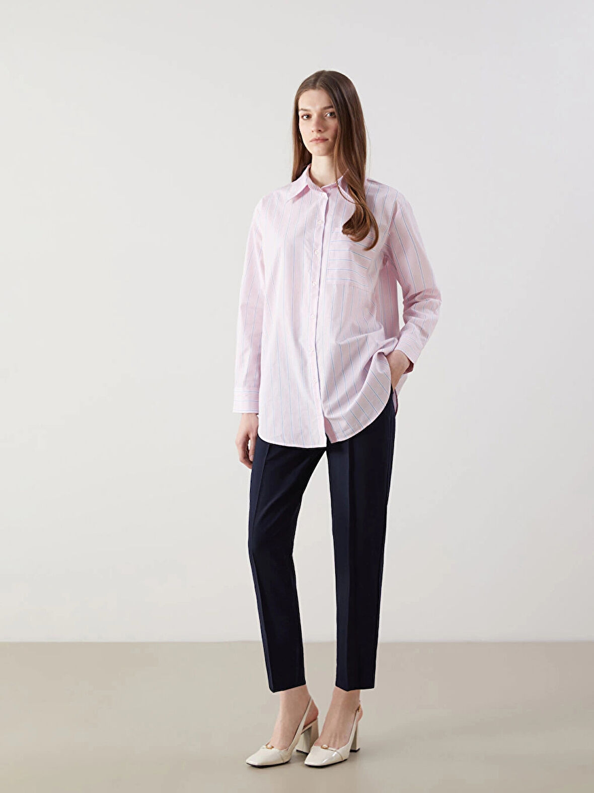 LCW Modest Siyah Beli Lastikli Kadın Pantolon