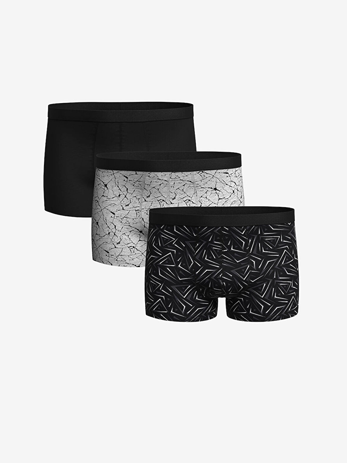 LC WAIKIKI Gri Standart Kalıp Pamuklu Esnek Erkek Boxer 3'lü