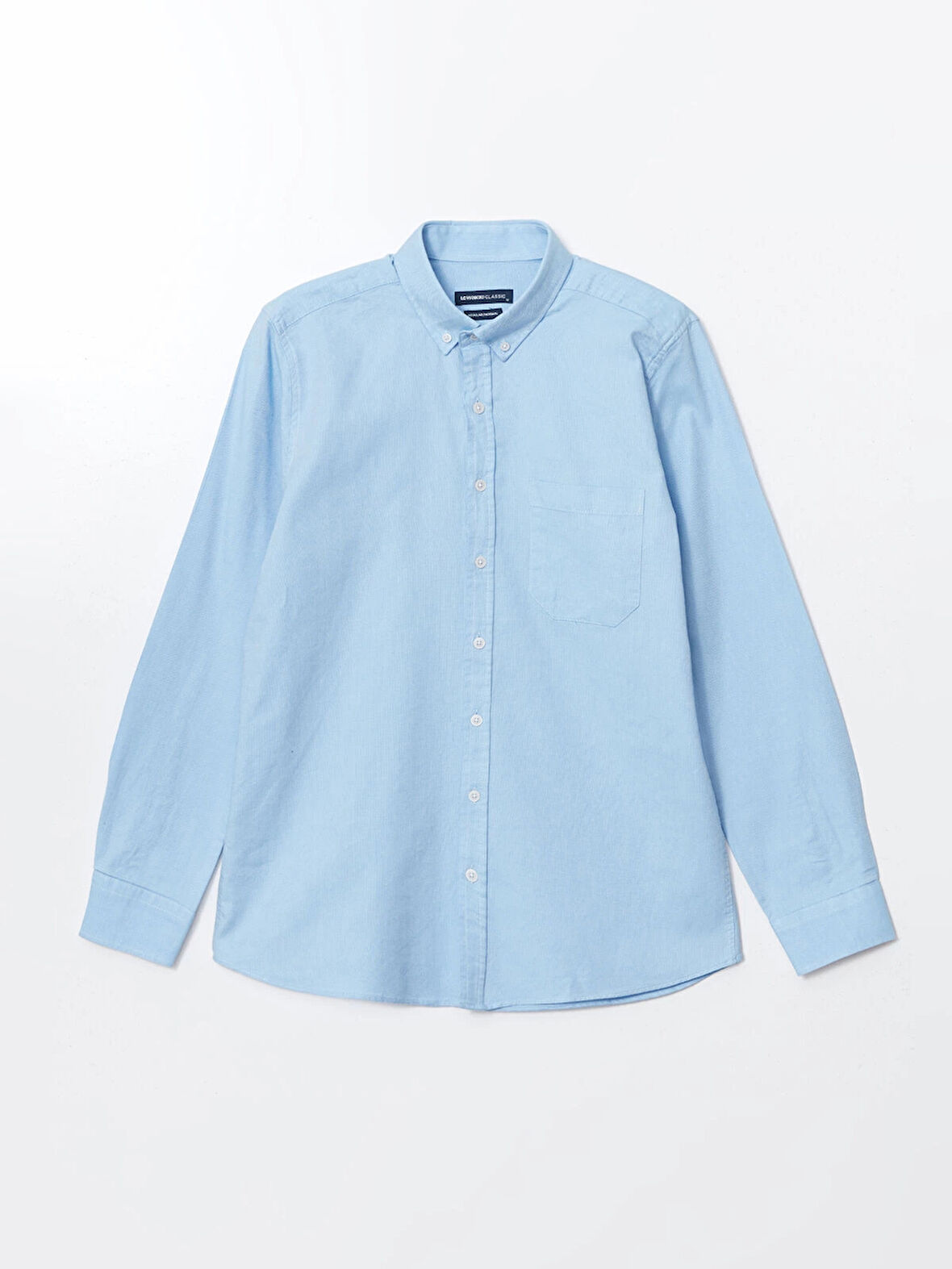 LCWAIKIKI Classic MAVİ Regular Fit Uzun Kollu Oxford Erkek Gömlek