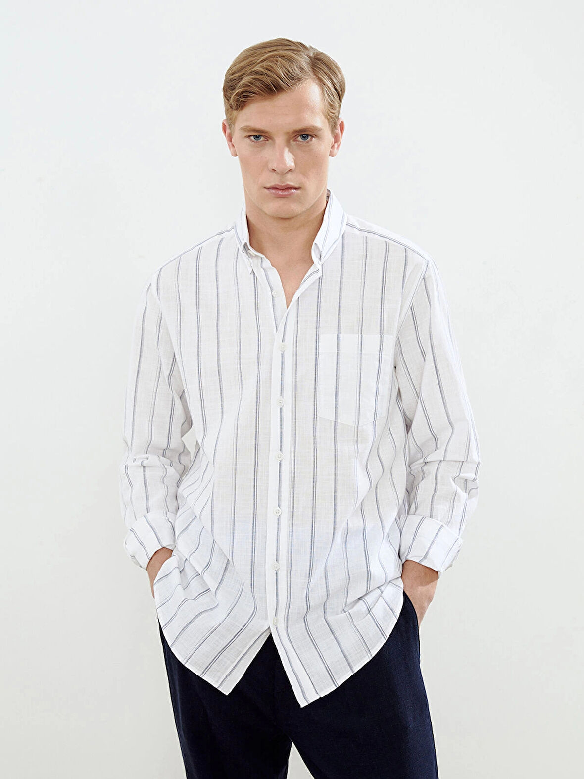 LCWAIKIKI Classic Beyaz Regular Fit Poplin Erkek Gömlek