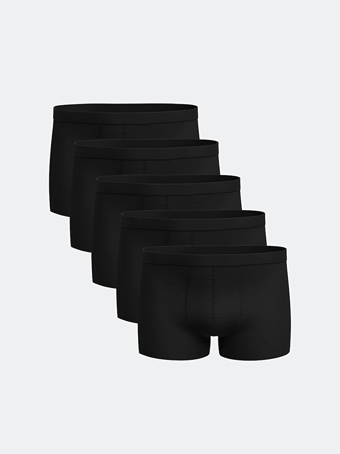 LC WAIKIKI Siyah Standart Kalıp Pamuklu Esnek Erkek Boxer 5'li