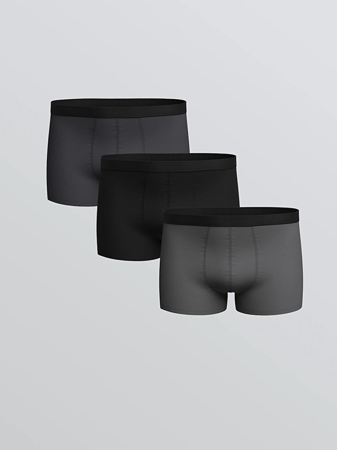 LC WAIKIKI Gri Standart Kalıp Pamuklu Esnek Erkek Boxer 3'lü