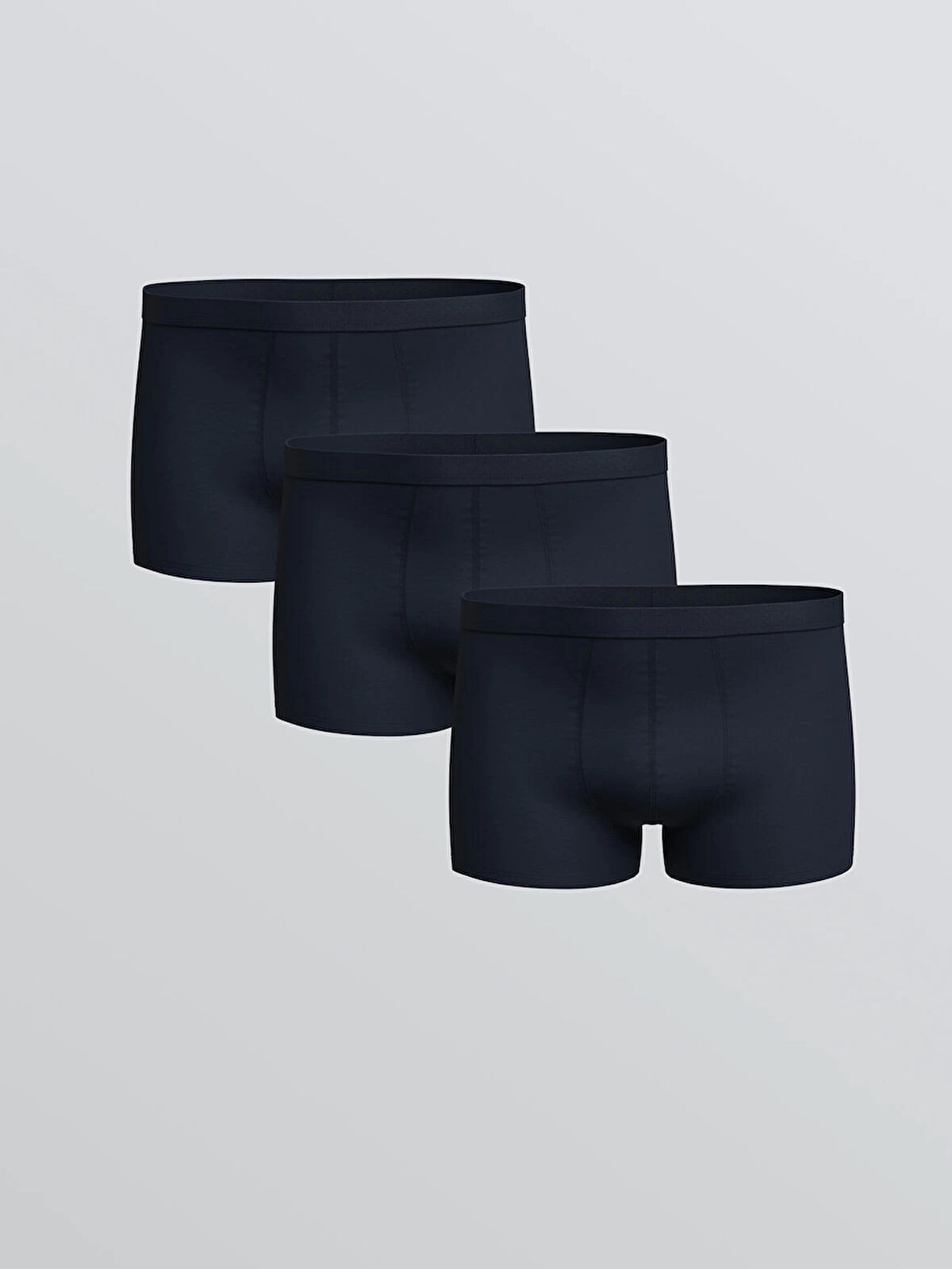 LC WAIKIKI Lacivert Standart Kalıp Pamuklu Esnek Erkek Boxer 3'lü