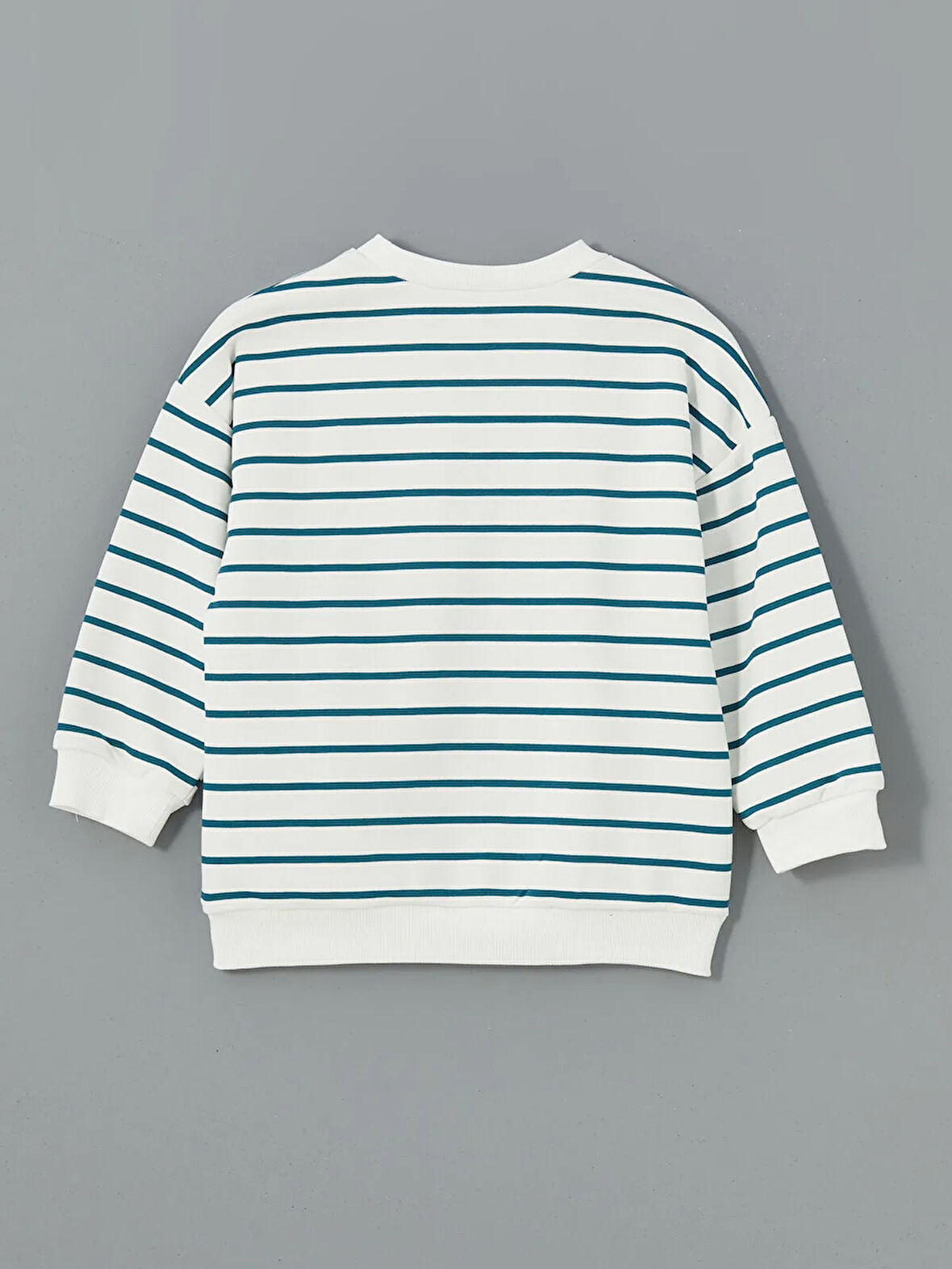 Bisiklet Yaka Çizgili Erkek Çocuk Sweatshirt ve Pantolon 2'li_W48670Z1-LHE_8684681859694_5-6 Yaş
