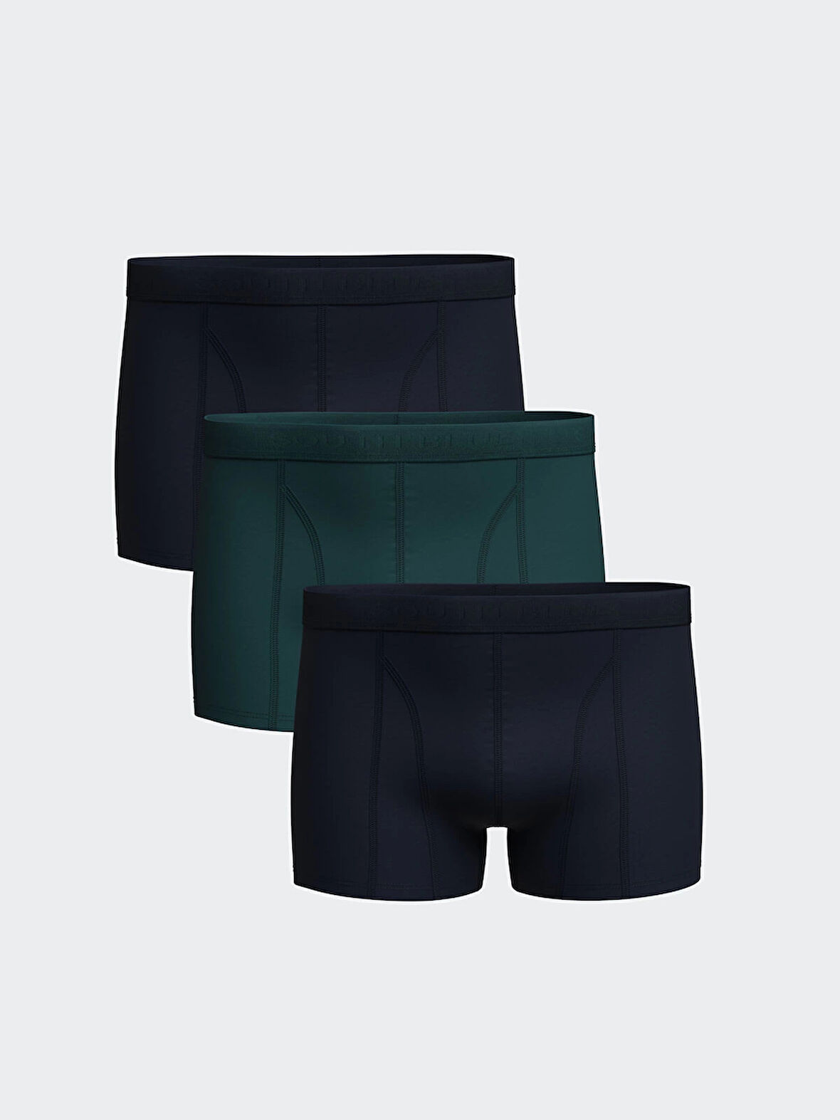 LC WAIKIKI Petrol Standart Kalıp Pamuklu Esnek Erkek Boxer 3'lü