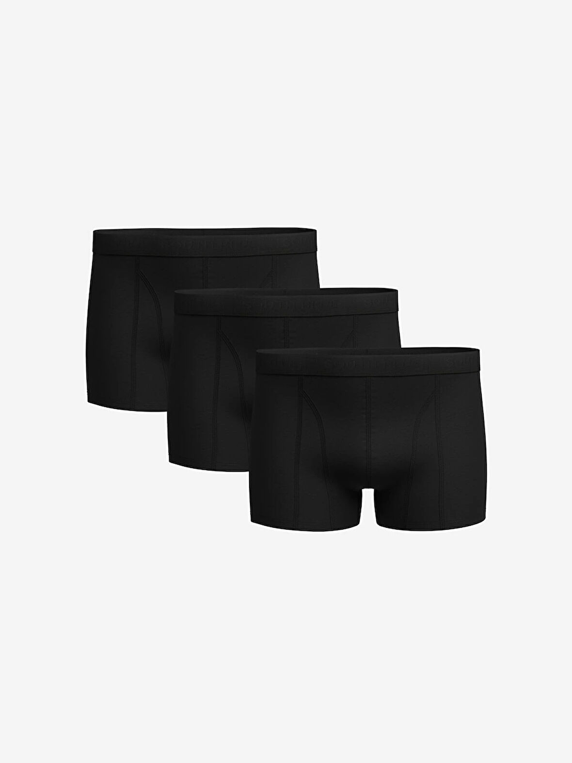 LC WAIKIKI Siyah Standart Kalıp Pamuklu Esnek Erkek Boxer 3'lü
