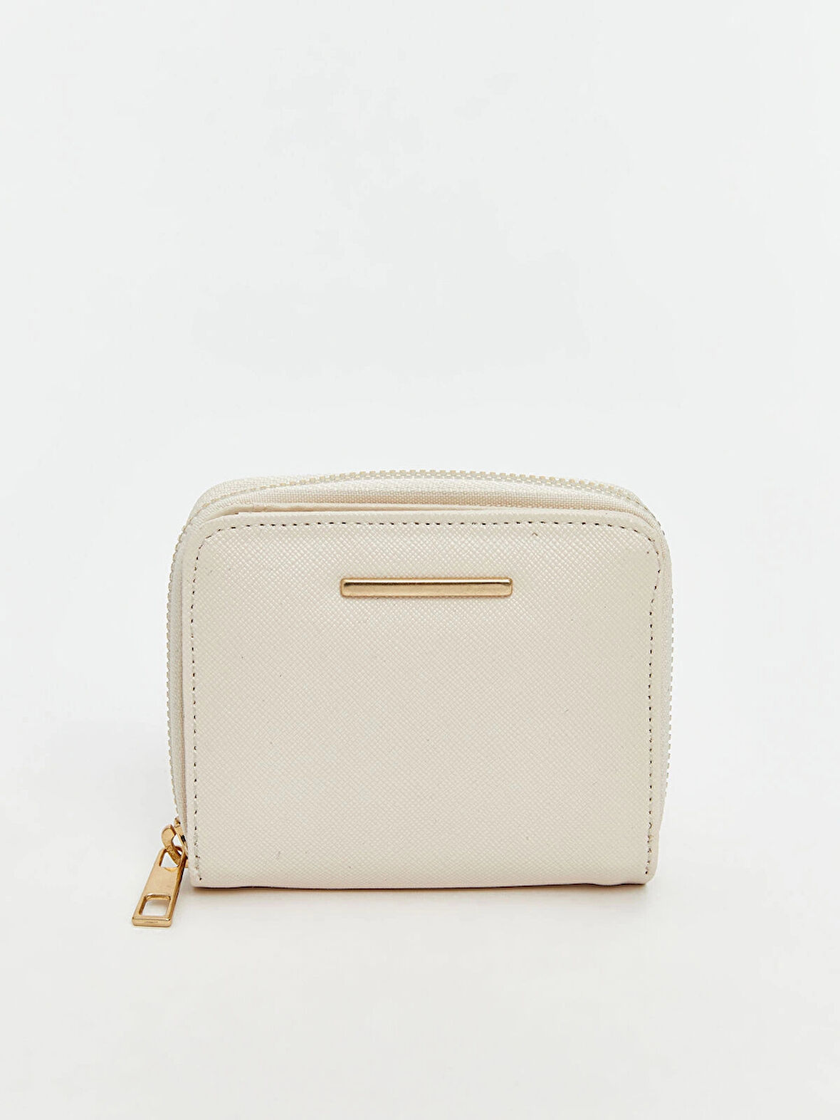 LCW ACCESSORIES Ekru Deri Görünümlü Kadın Cüzdan