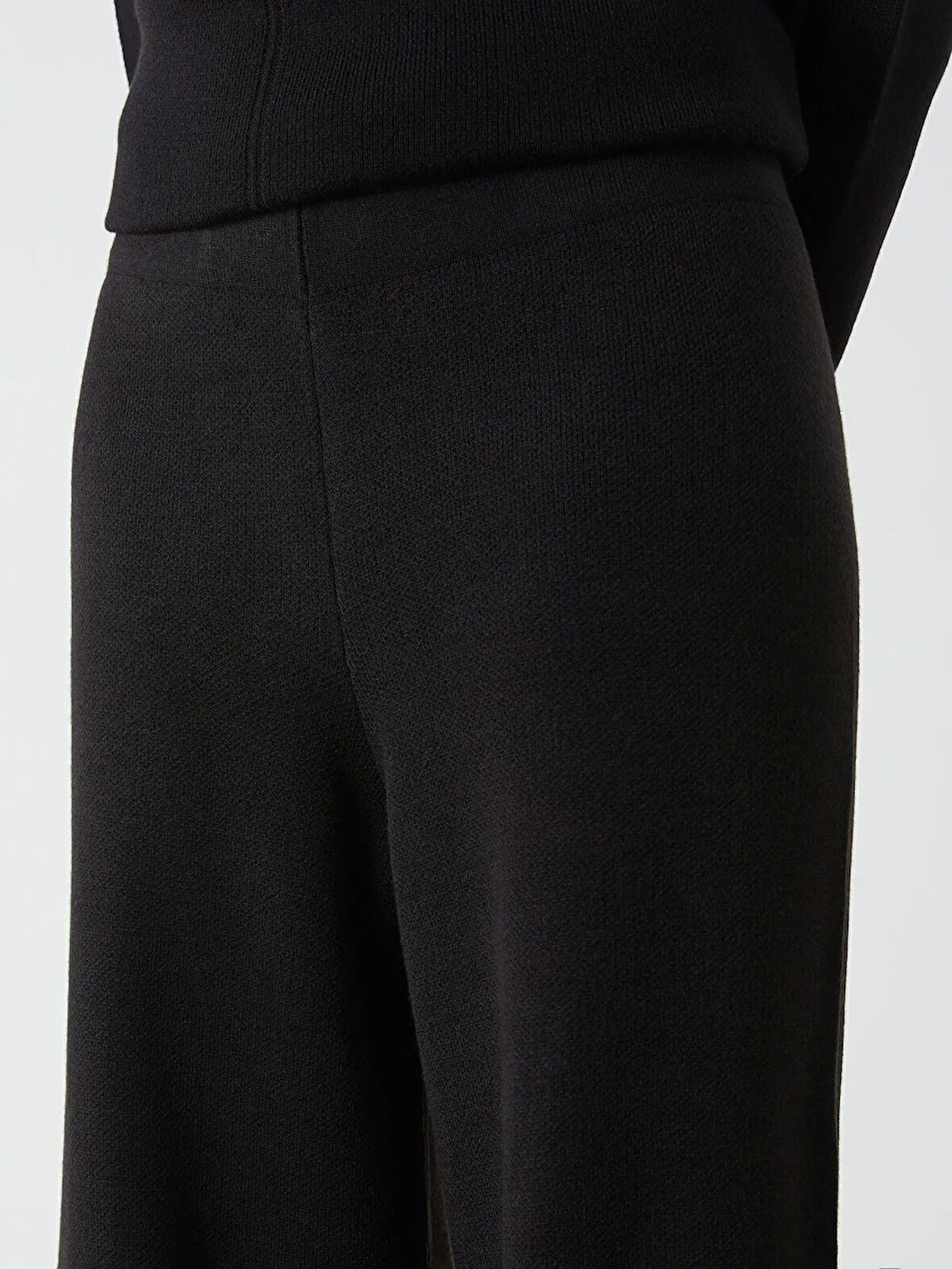 Beli Lastikli Geniş Paça Kadın Triko Pantolon_W4I159Z8-RQL_8684682072375_2XL