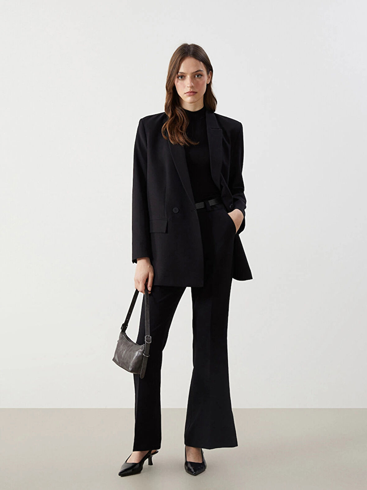 LCW Modest SİYAH Standart Fit Kadın Pantolon