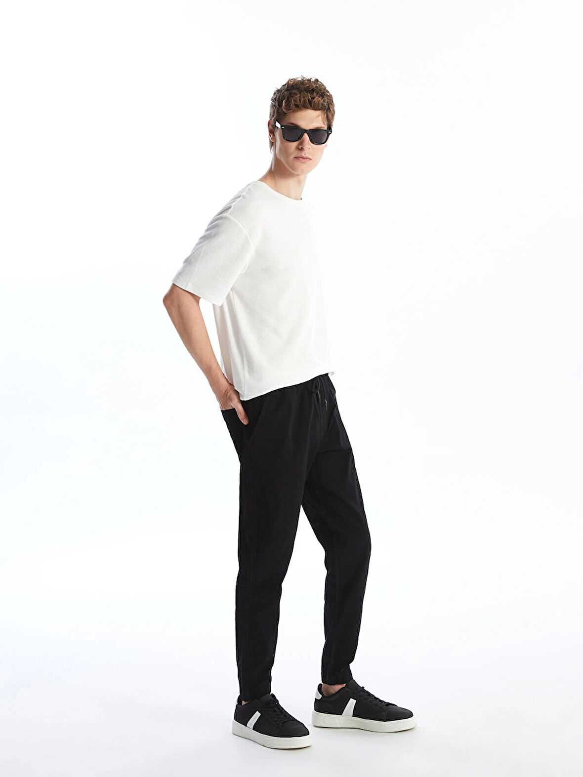 XSIDE SİYAH Standart Kalıp Gabardin Erkek Pantolon